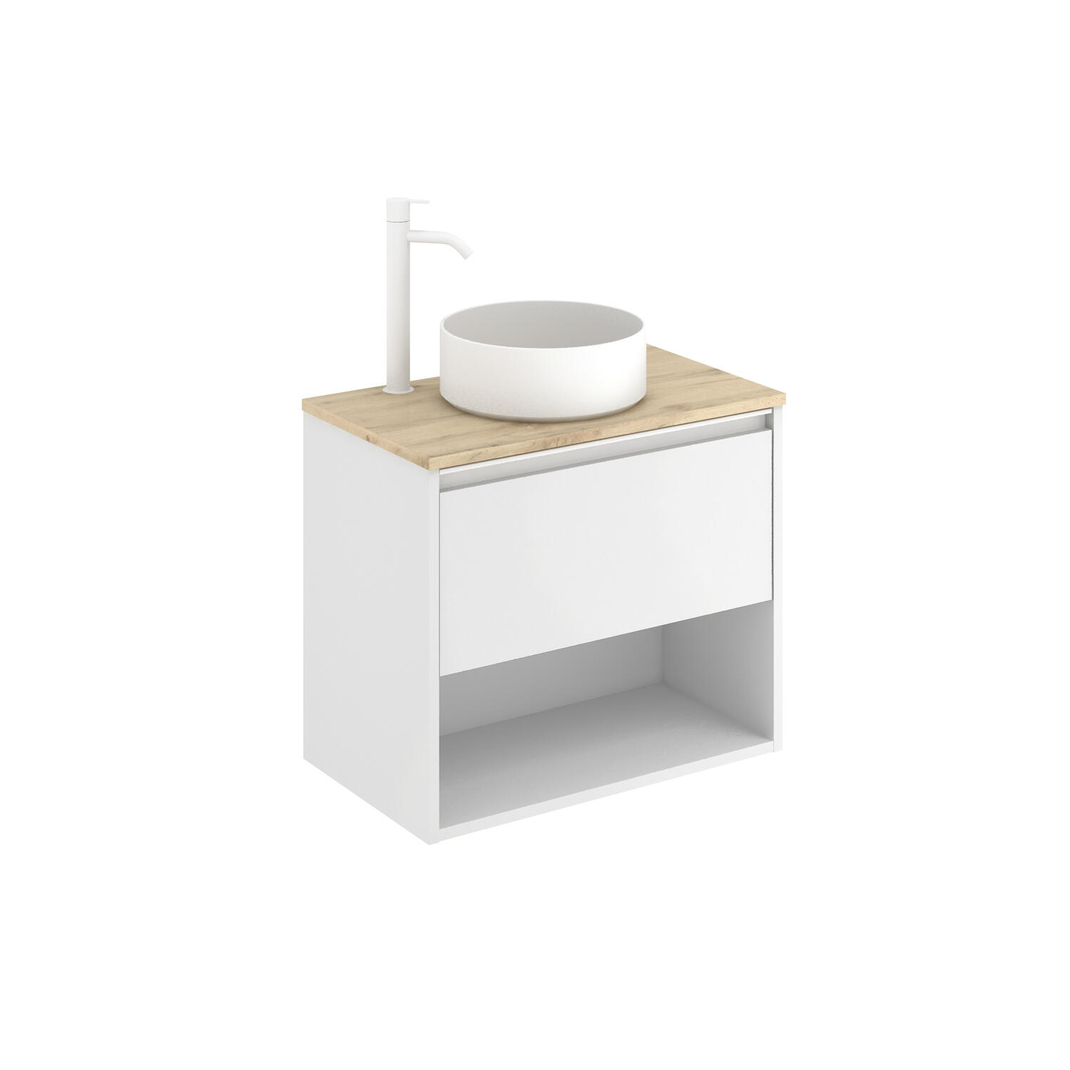 Mueble de baño con lavabo  Klein blanco mate 60x35 cm - 2