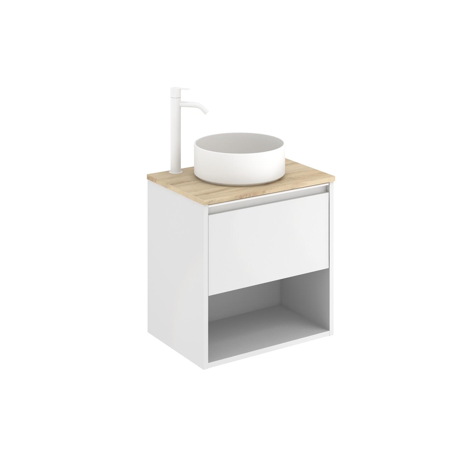 Mueble de baño con lavabo  Klein blanco mate 50x35 cm - 2