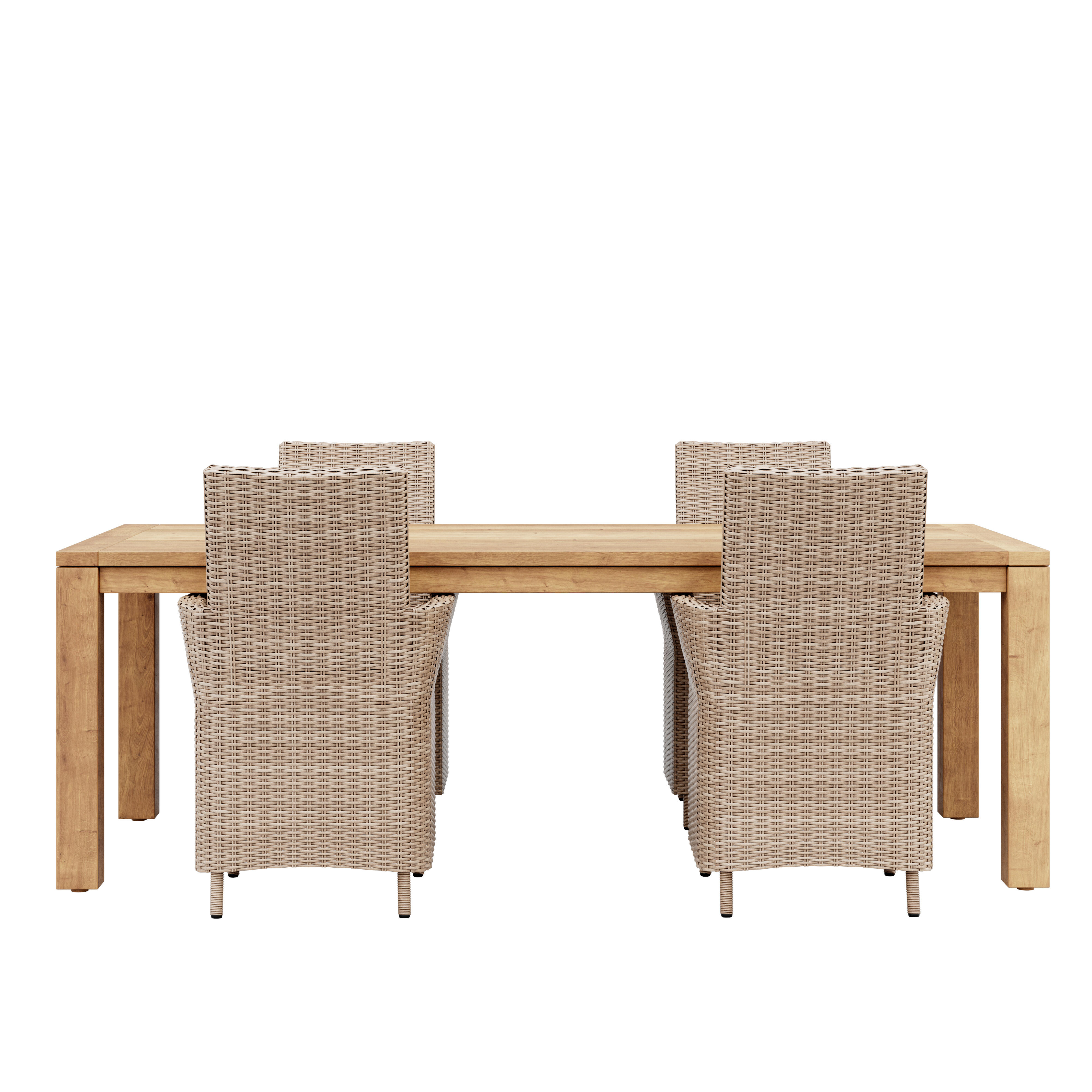 Silla de jardín basilea de aluminio y ratán beige