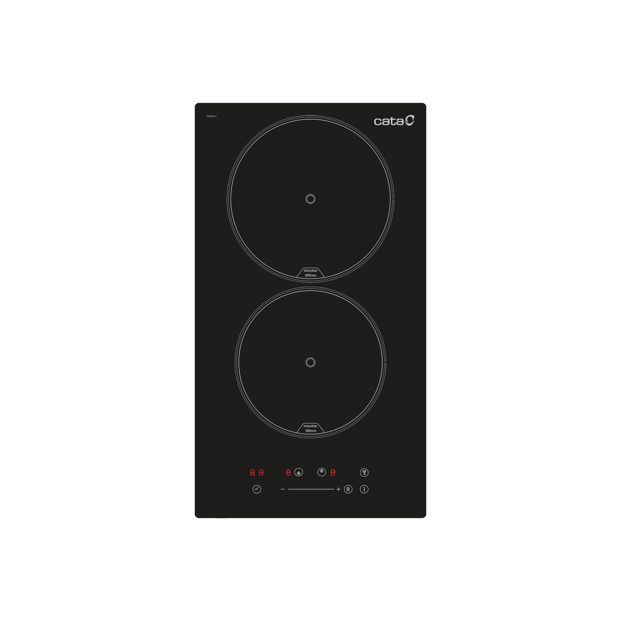 Cata  Placa De Inducción Isb 3102 Bk /A Con 2 Zonas De Cocción Zona Grande De 30Cm 3500 W 30Cm Negro , Leroy Merlin