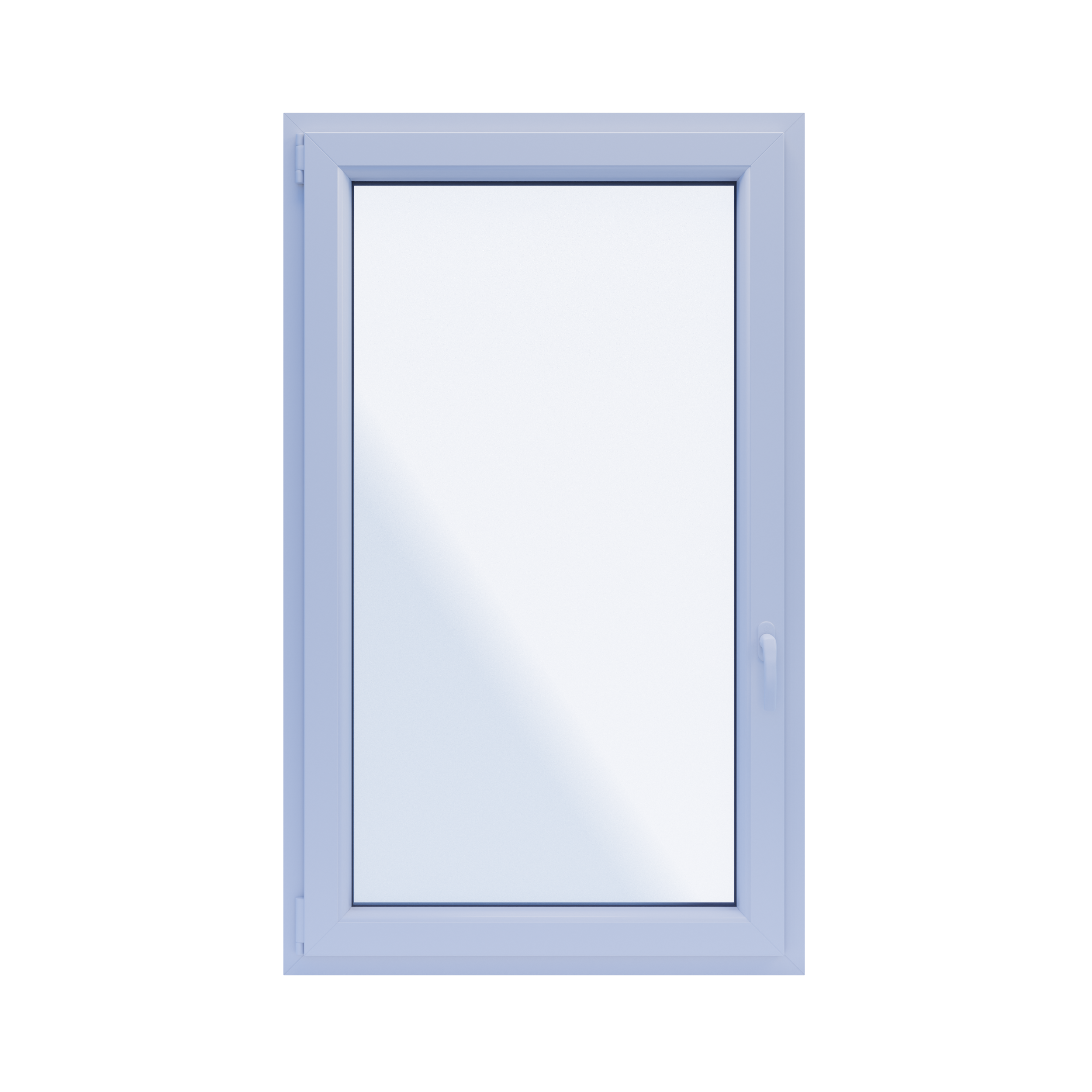 Okno PCV 2-szybowe fasadowe O31 białe 865x1435 mm otwierane do wewnątrz lewe Witraż