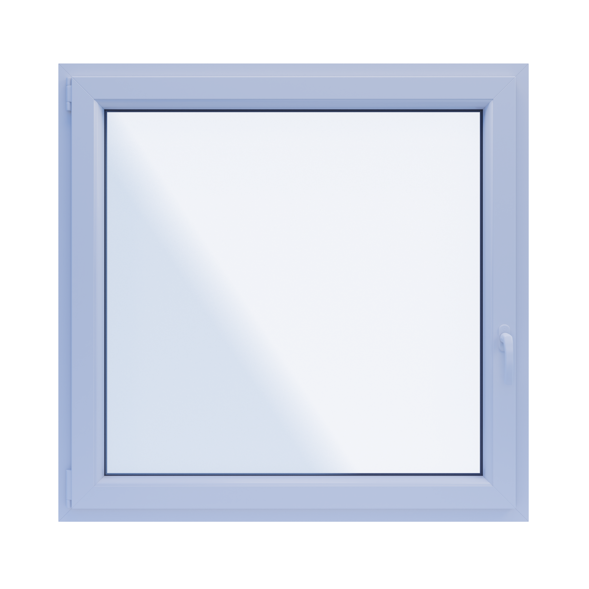 Okno PCV 2-szybowe fasadowe O17 białe 1165x1135 mm otwierane do wewnątrz lewe Witraż