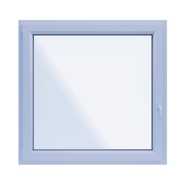 Okno PCV 2-szybowe fasadowe O17 białe 1165x1135 mm otwierane do wewnątrz lewe Witraż