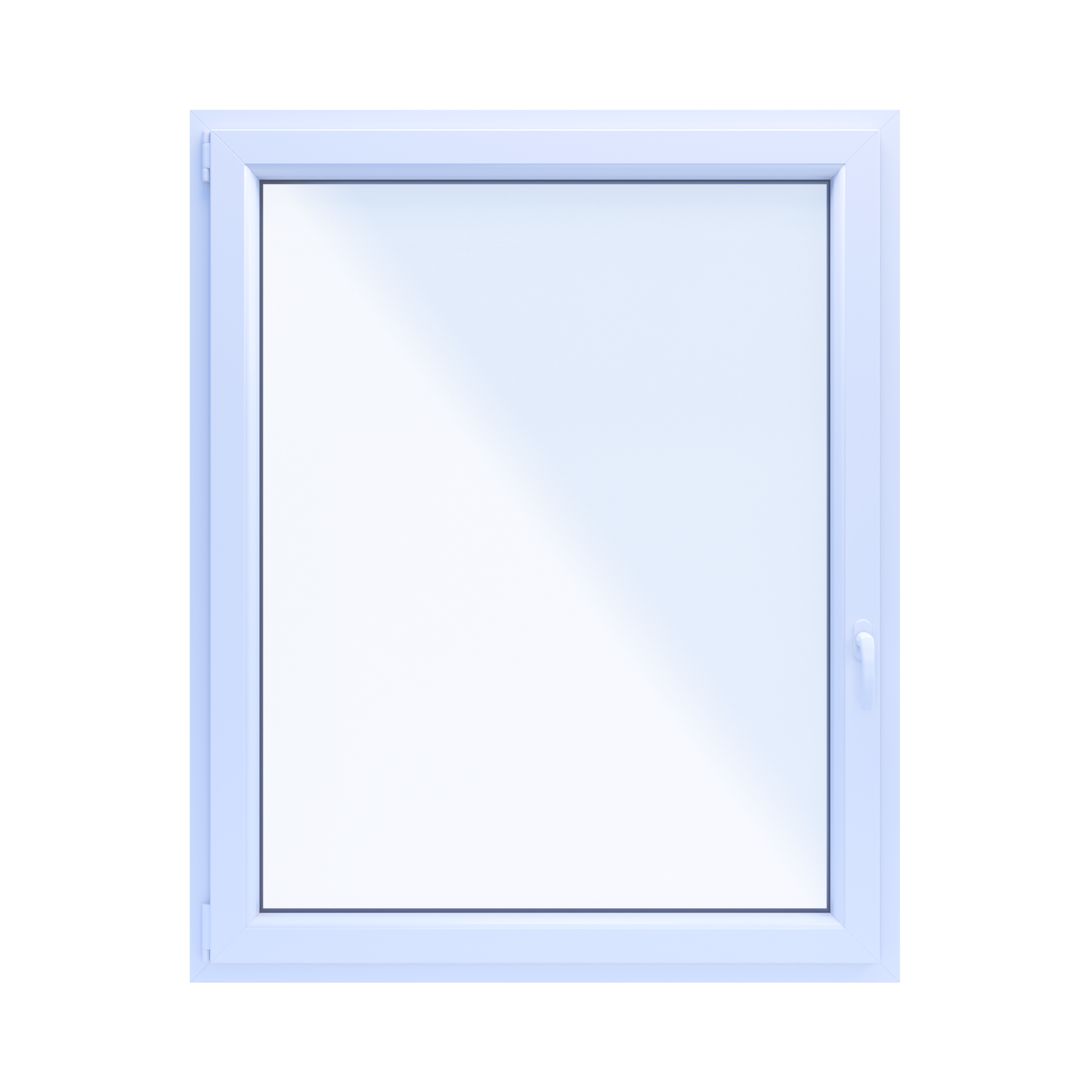 Okno PCV 2-szybowe fasadowe O33 białe 1165x1435 mm otwierane do wewnątrz lewe Witraż