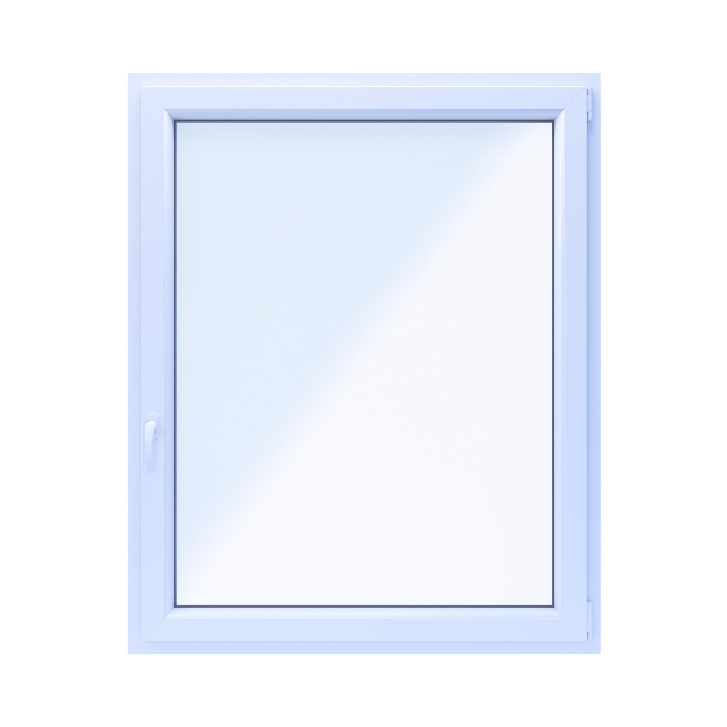 Okno PCV 2-szybowe fasadowe O32 białe 1165x1435 mm otwierane do wewnątrz prawe Witraż