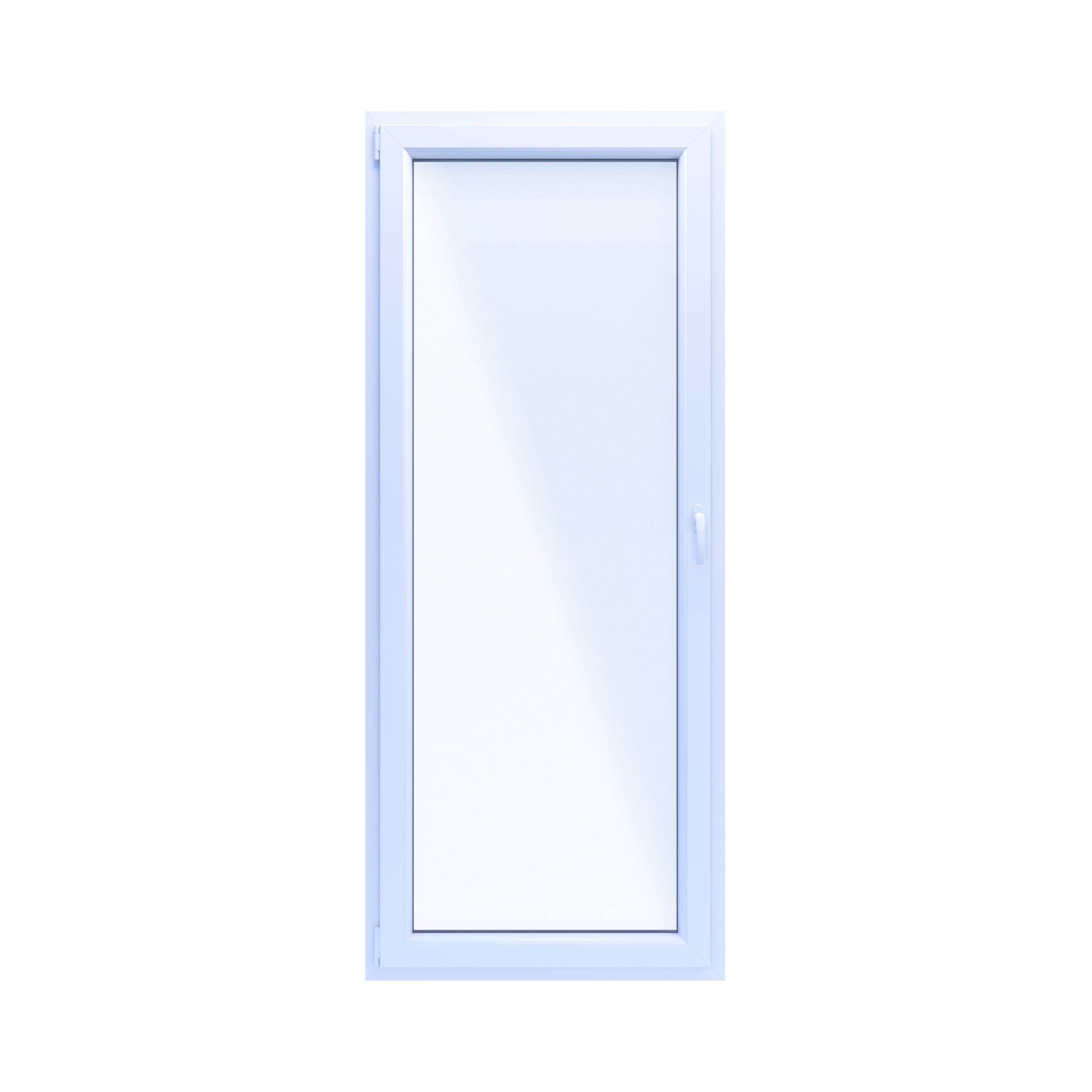 Okno PCV 2-szybowe balkonowe białe OB4 R 865x2095 mm otwierane do wewnątrz lewe
