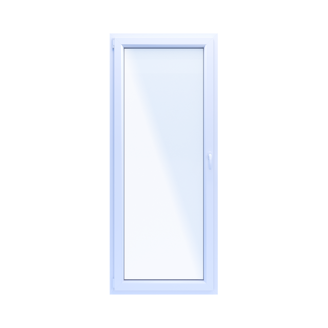 Okno PCV 2-szybowe balkonowe białe OB4 R 865x2095 mm otwierane do wewnątrz lewe