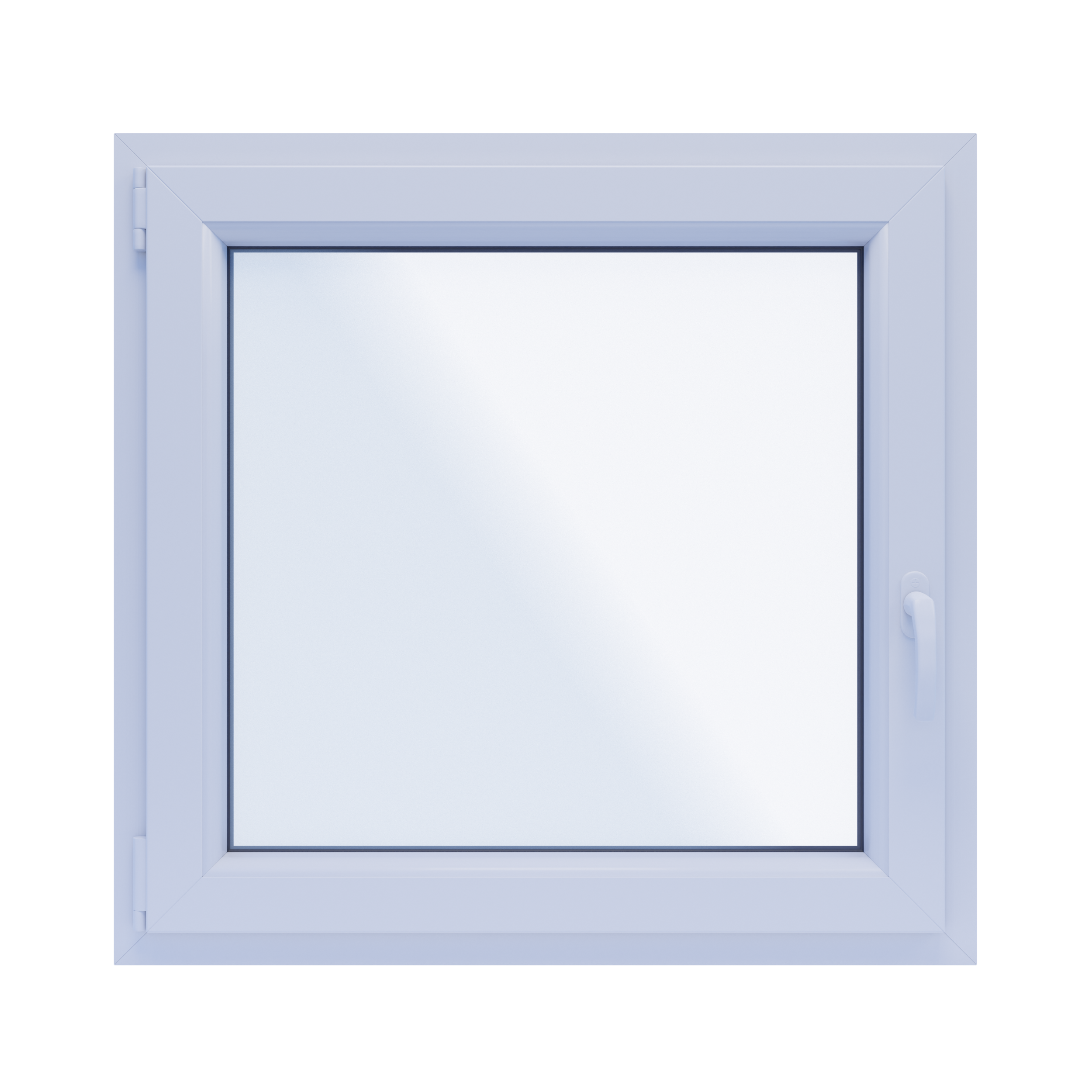 Okno PCV 2-szybowe fasadowe O5 białe 865x835 mm otwierane do wewnątrz lewe Witraż