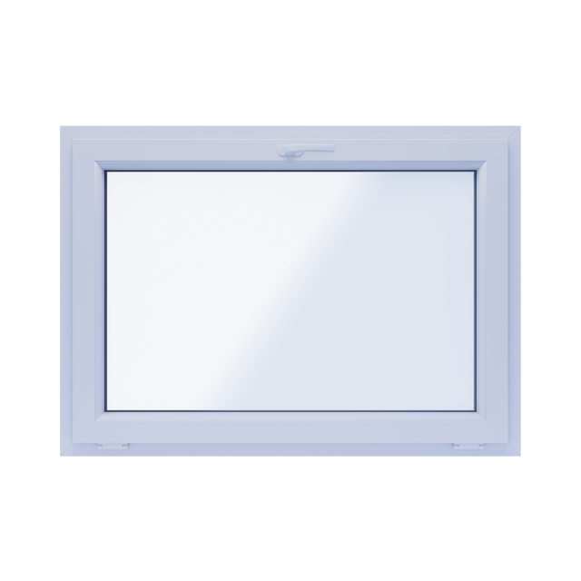 Okno PCV 2-szybowe fasadowe O6 białe 1165x835 mm uchylne do wewnątrz Witraż