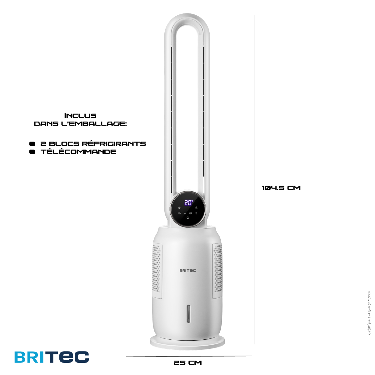 Bioclimatizador evaporativo Britec air fresh 10 - lud led - 9