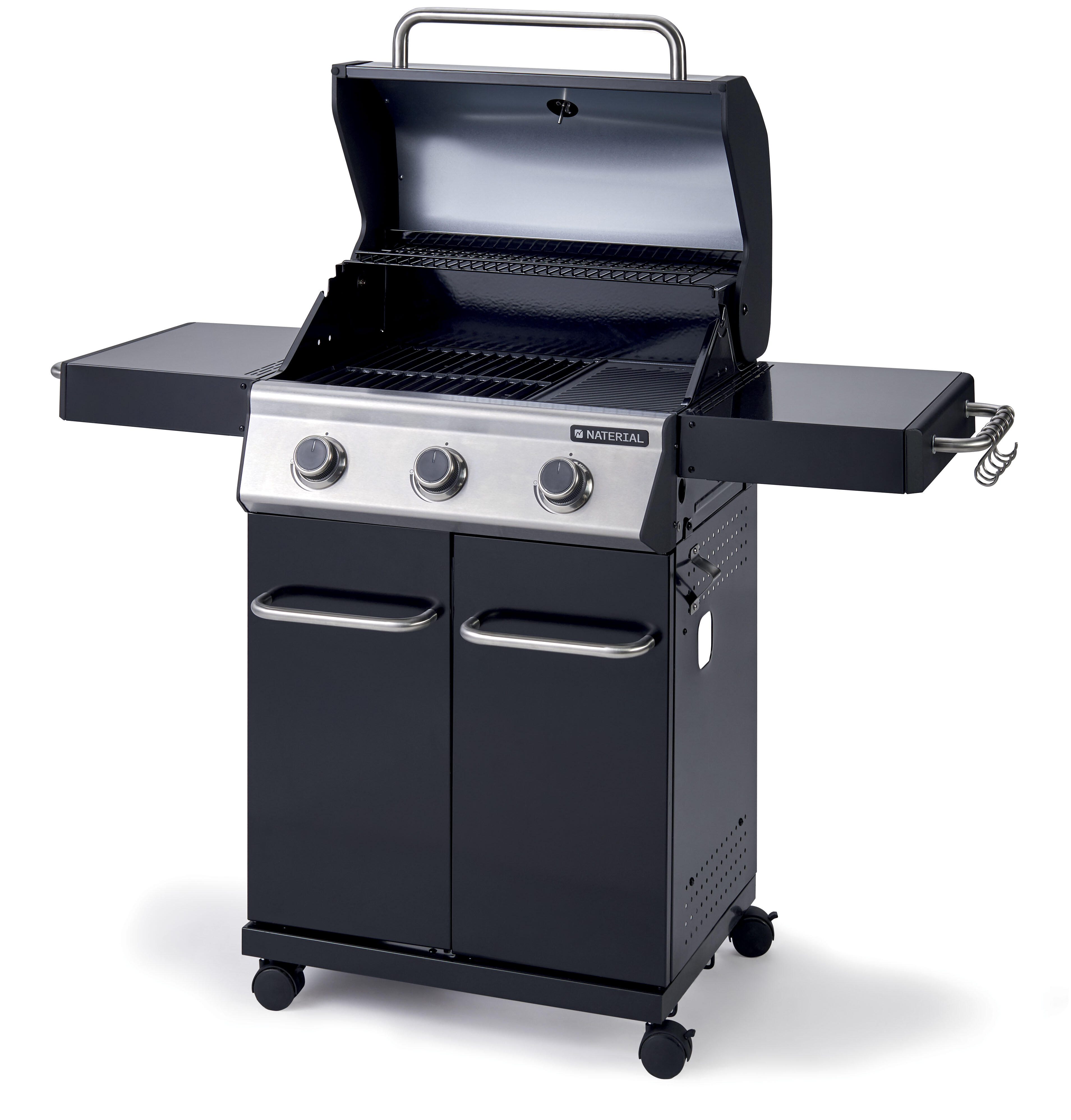 Barbacoa de gas naterial kenton de 3 quemadores y 10.5 kw de potencia