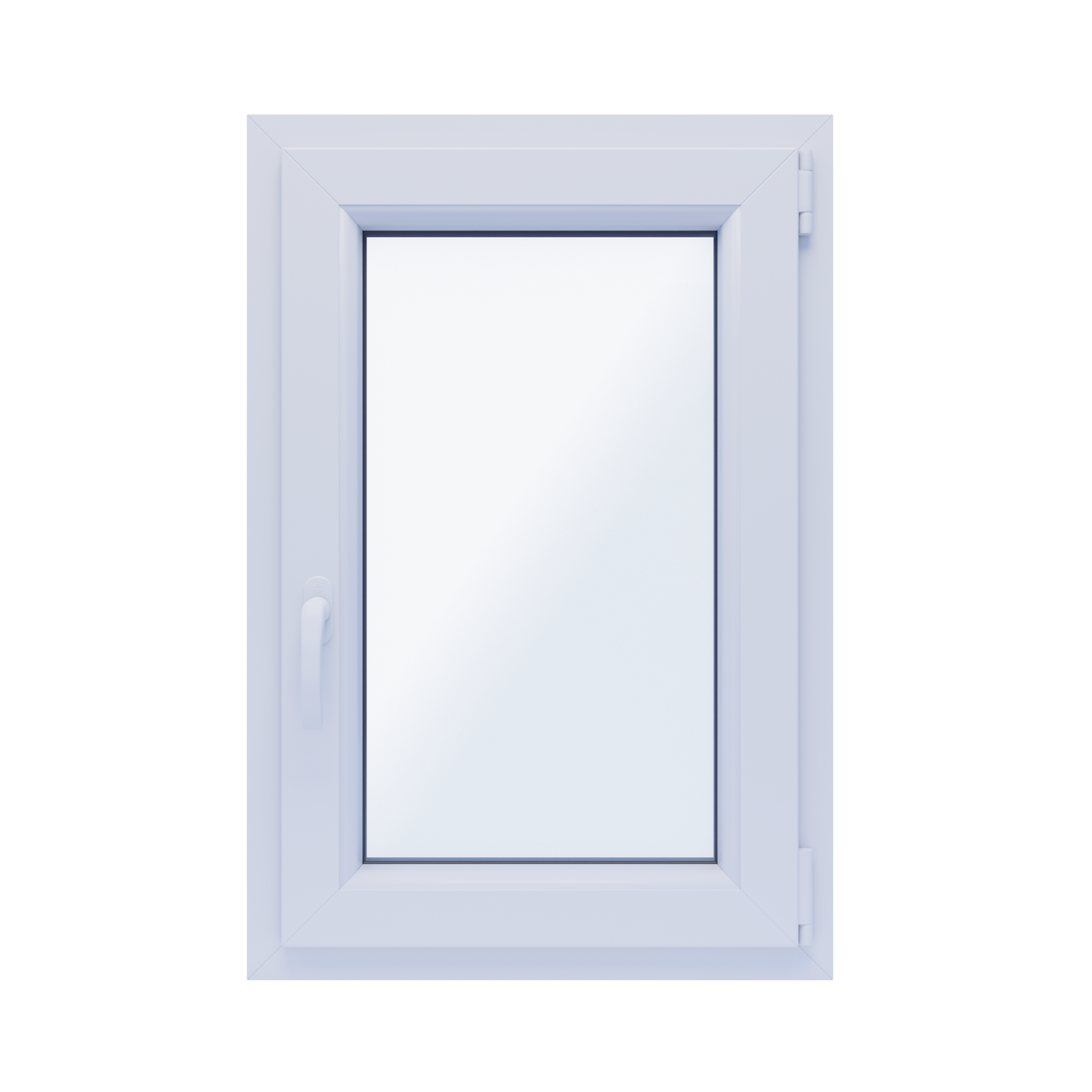 Okno PCV 2-szybowe fasadowe O4 białe 565x835 mm otwierane do wewnątrz prawe