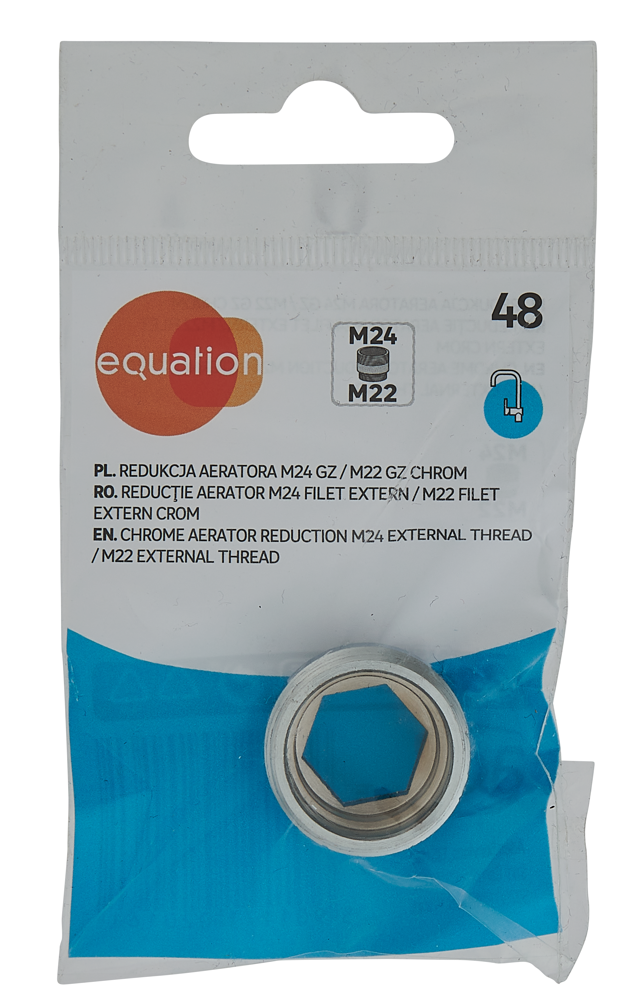 Redukcja perlatora chrom 24 x 22 mm EQUATION - 2
