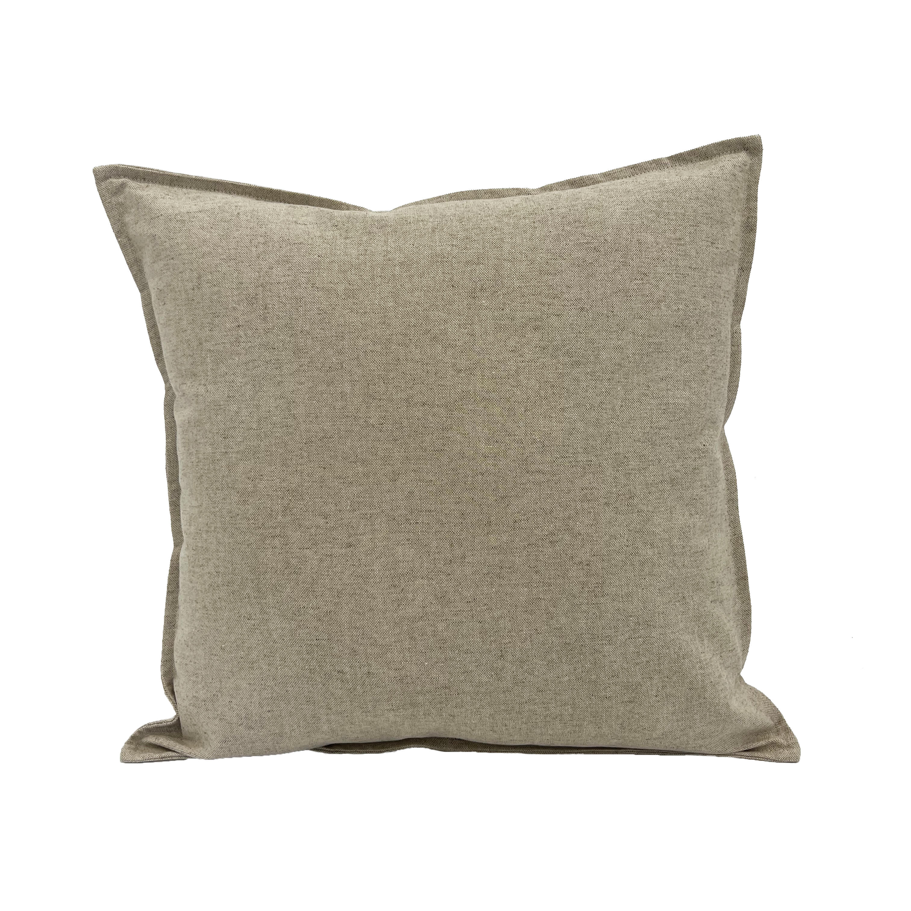 Cojín decorativo cuadrado puncak lino algodón natural doble cara 45x45cm