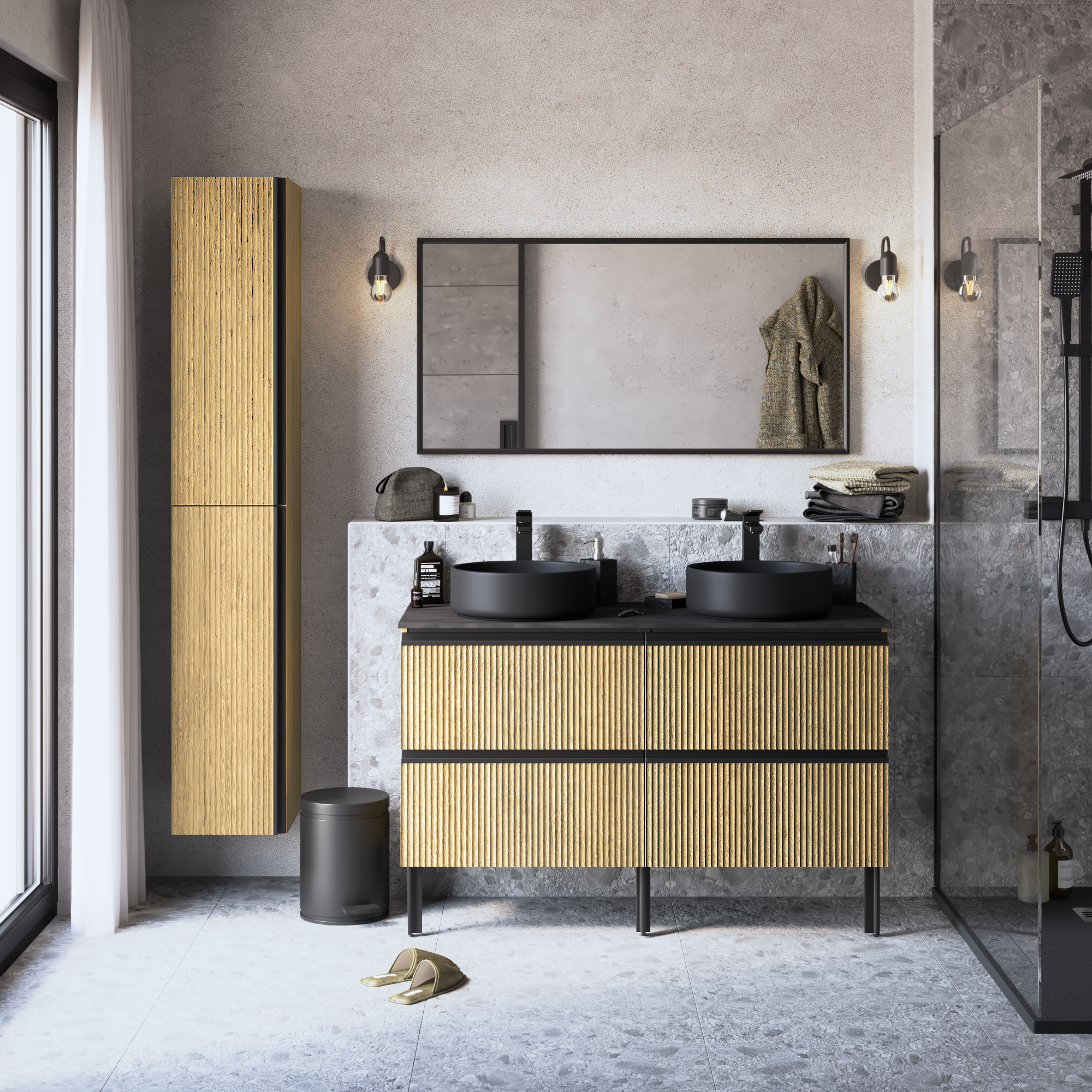 Pés reguláveis de alumínio 18,6 cm preto Inspire Studio - 4