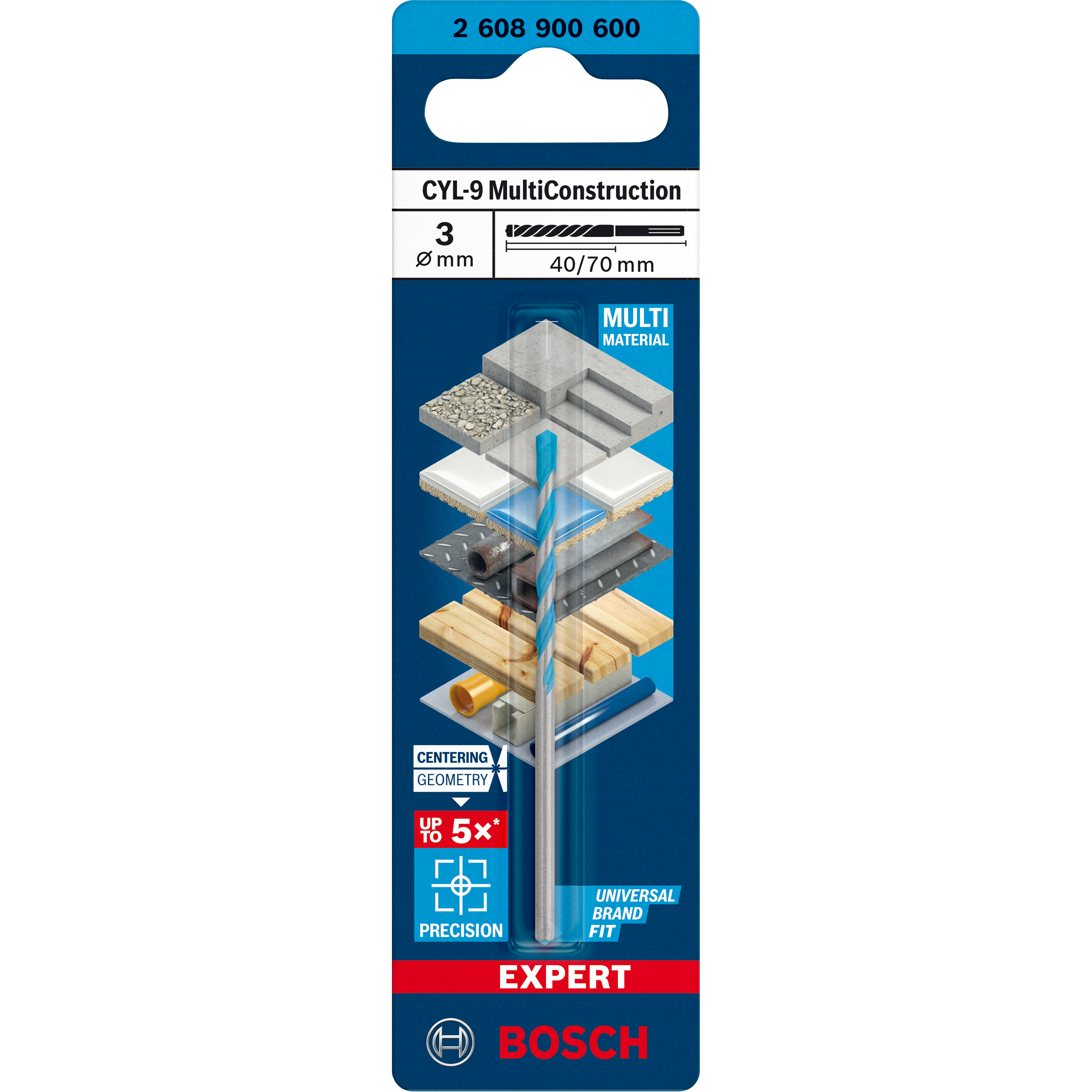 Wiertło uniwersalne EXPERT 3 / 70 mm BOSCH - 4