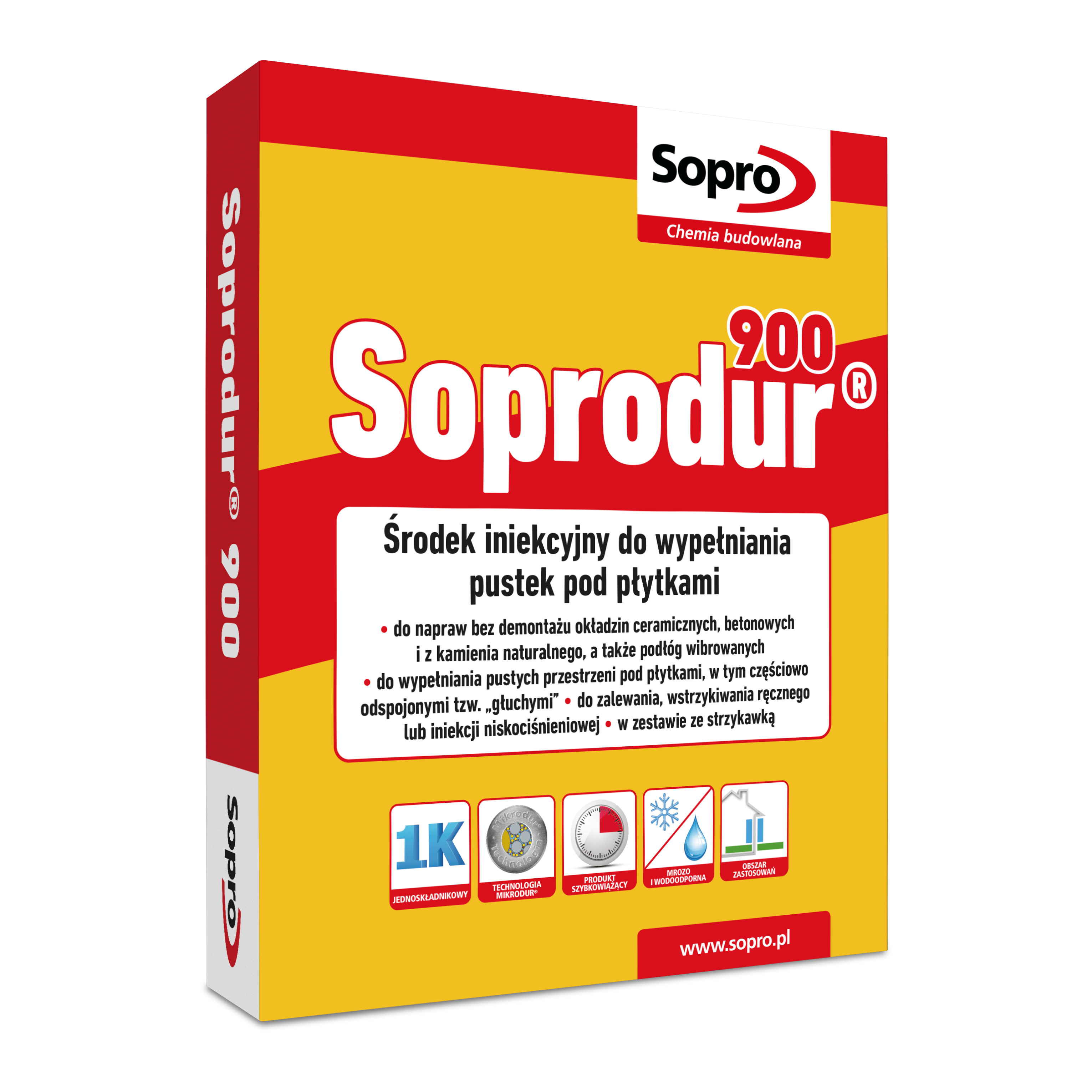Soprodur 900 środek iniekcji pustki 0,5kg z aplikatorem Sopro
