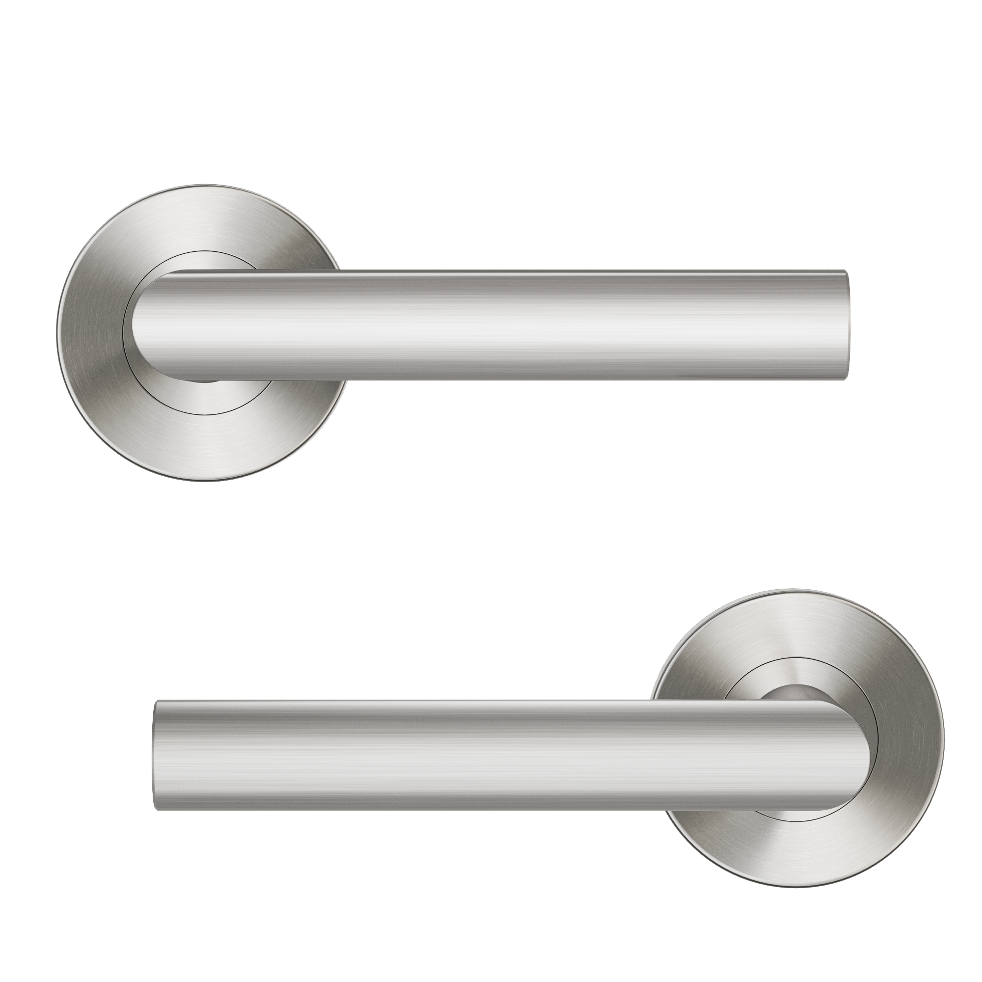 2 poignées sur rosace INSPIRE Sara nickel satiné acier inoxydable A2 - 2