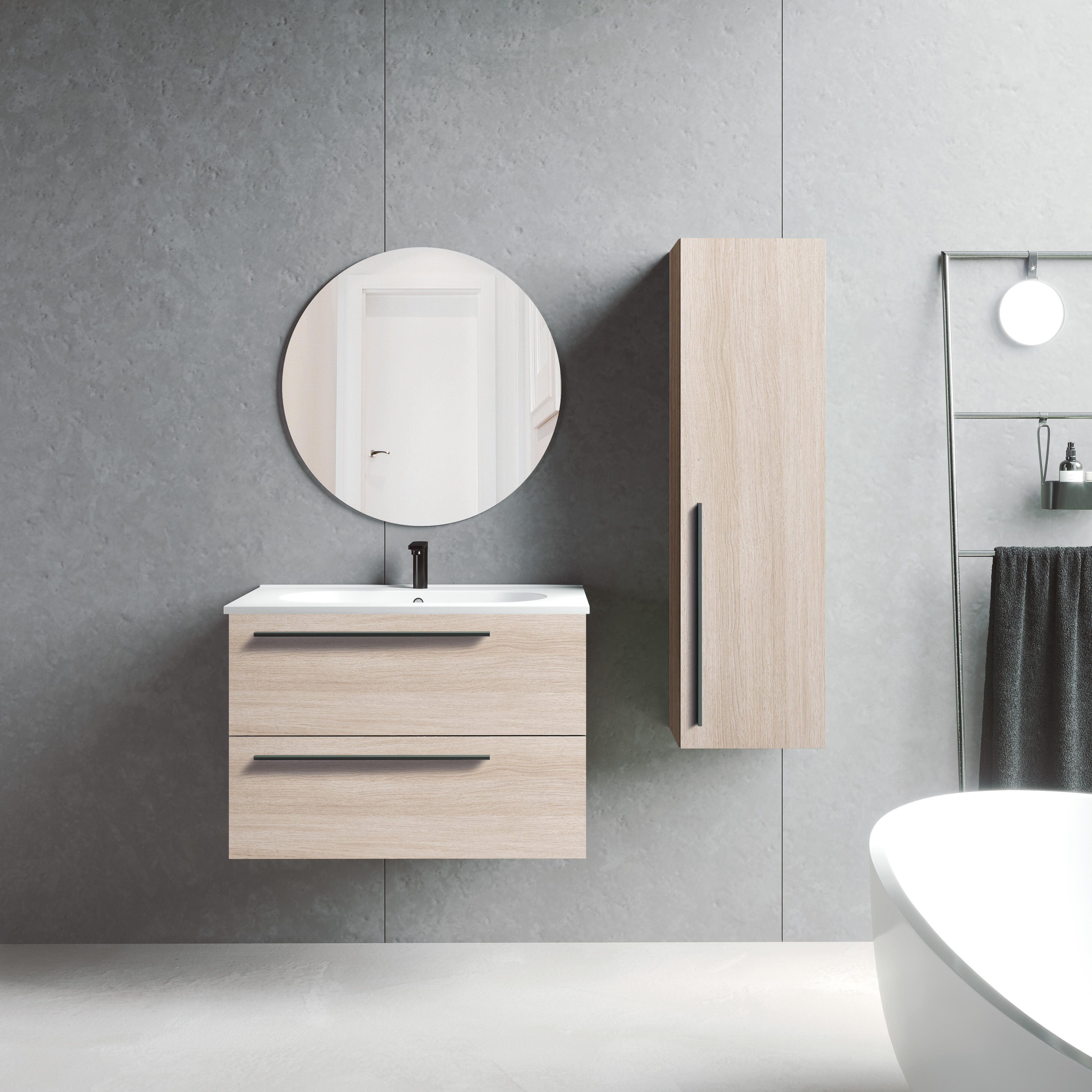 Mueble de baño mía crudo 80x39.5 cm