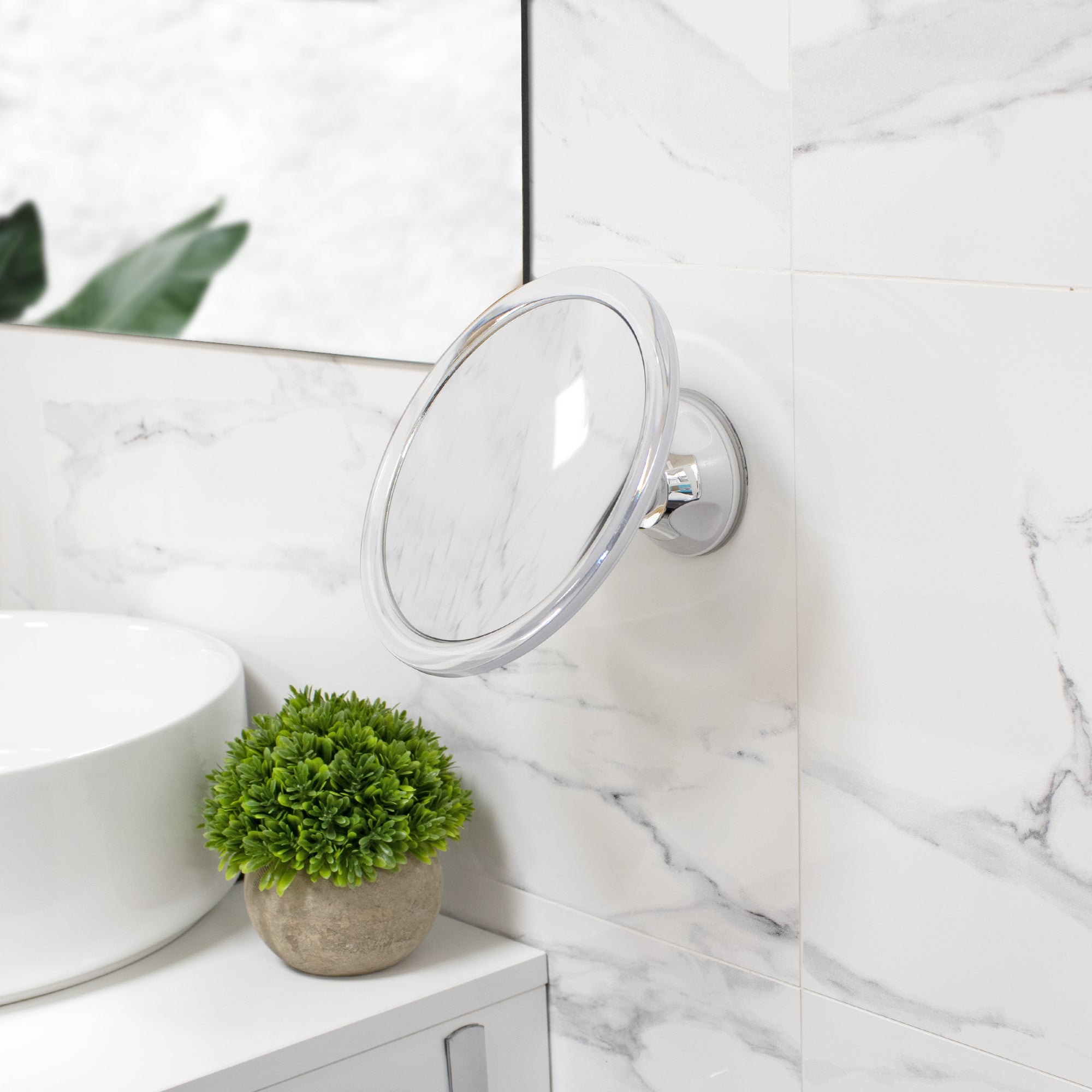 Espejo cosmético de aumento x 7 incoloro / transparente