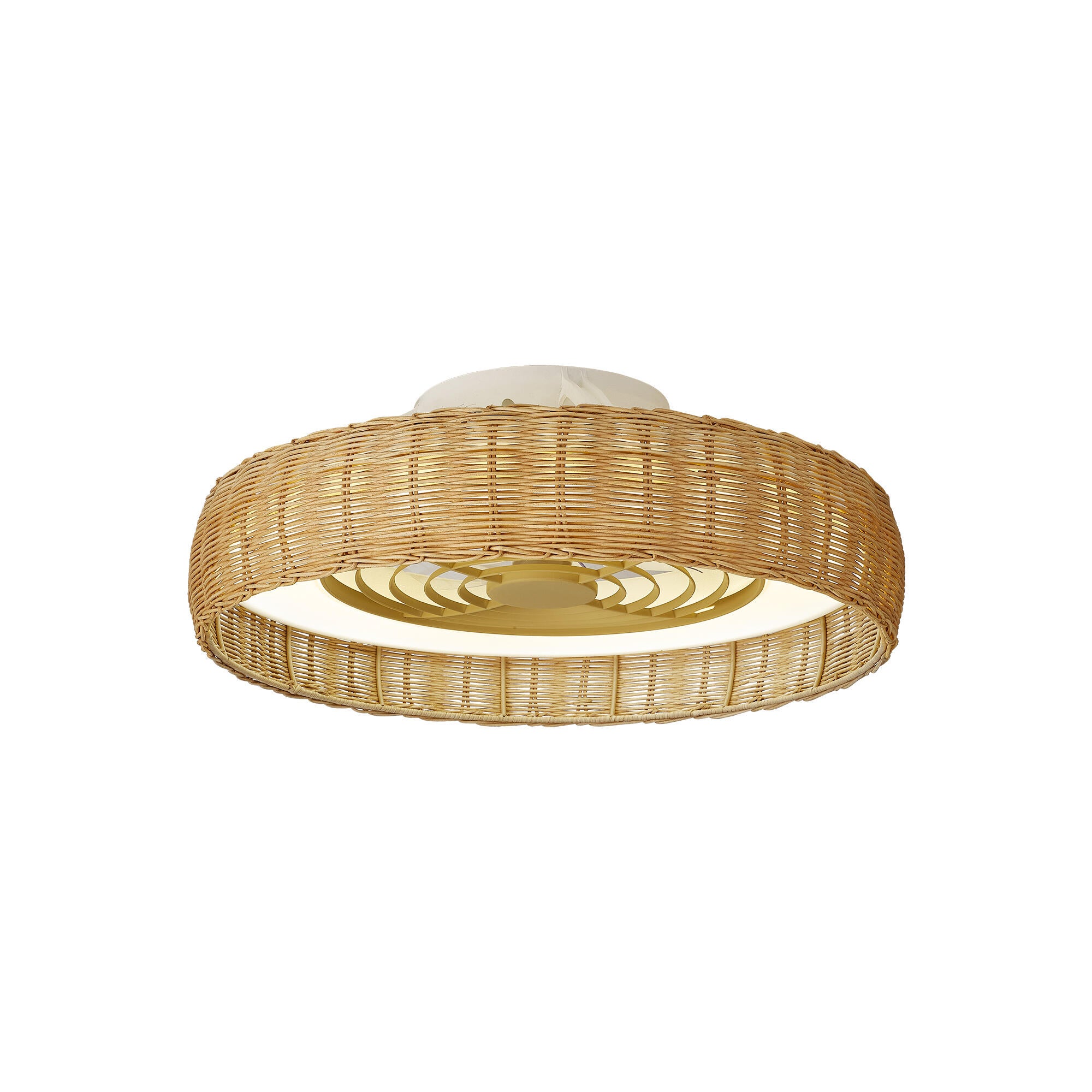 Ventoinha de teto com lâmpada 7 pás com comando 7700 Lm rattan Kilimanjaro Mantra
 - 2