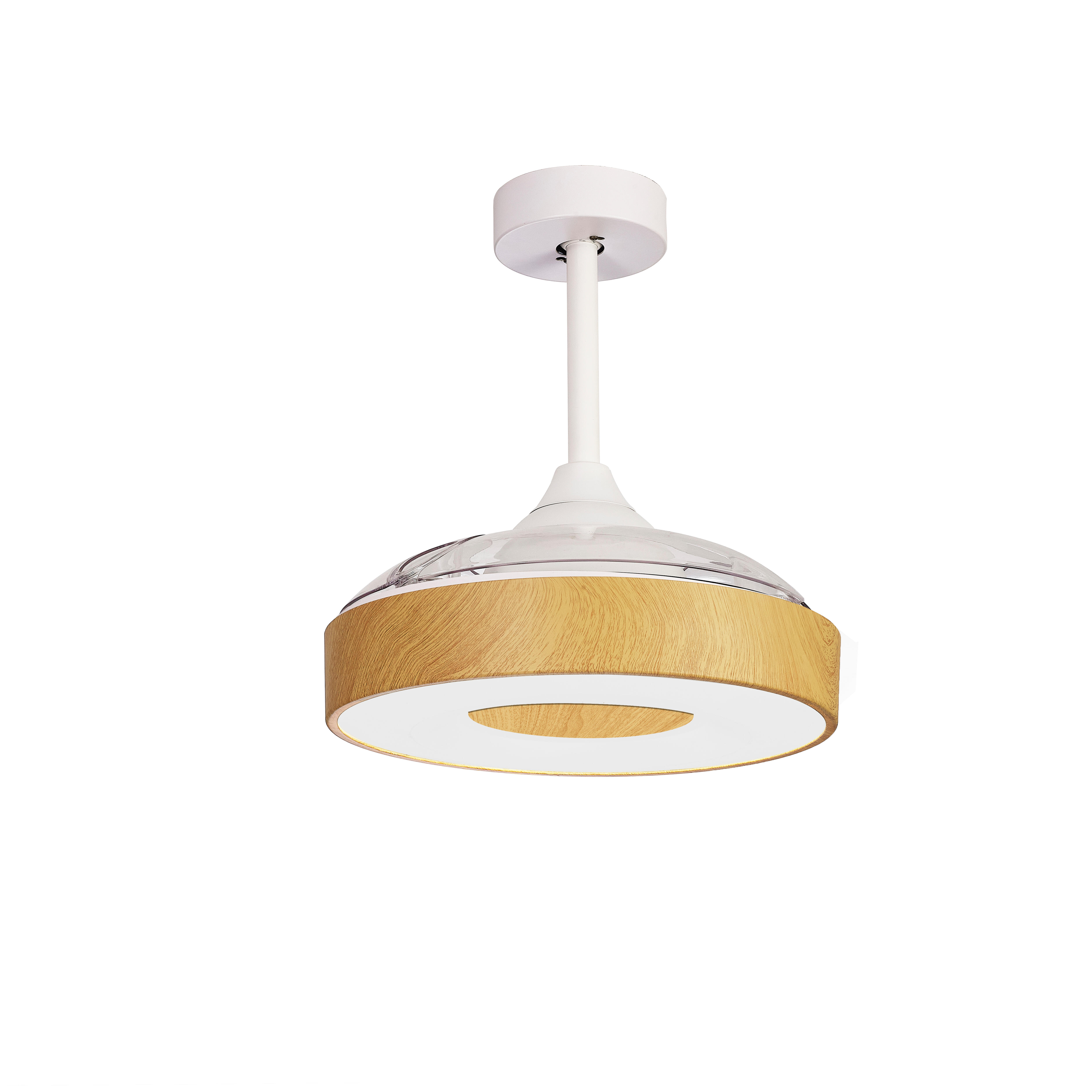 Ventilador de techo con luz silencioso DC 25W con mando ø90.7 cm Coin MANTRA marrón luz CCT 3 aspas retráctiles tipo lámpara| 8 velocidades| modo verano/invierno| brisa| recomendado para <13m² - 3