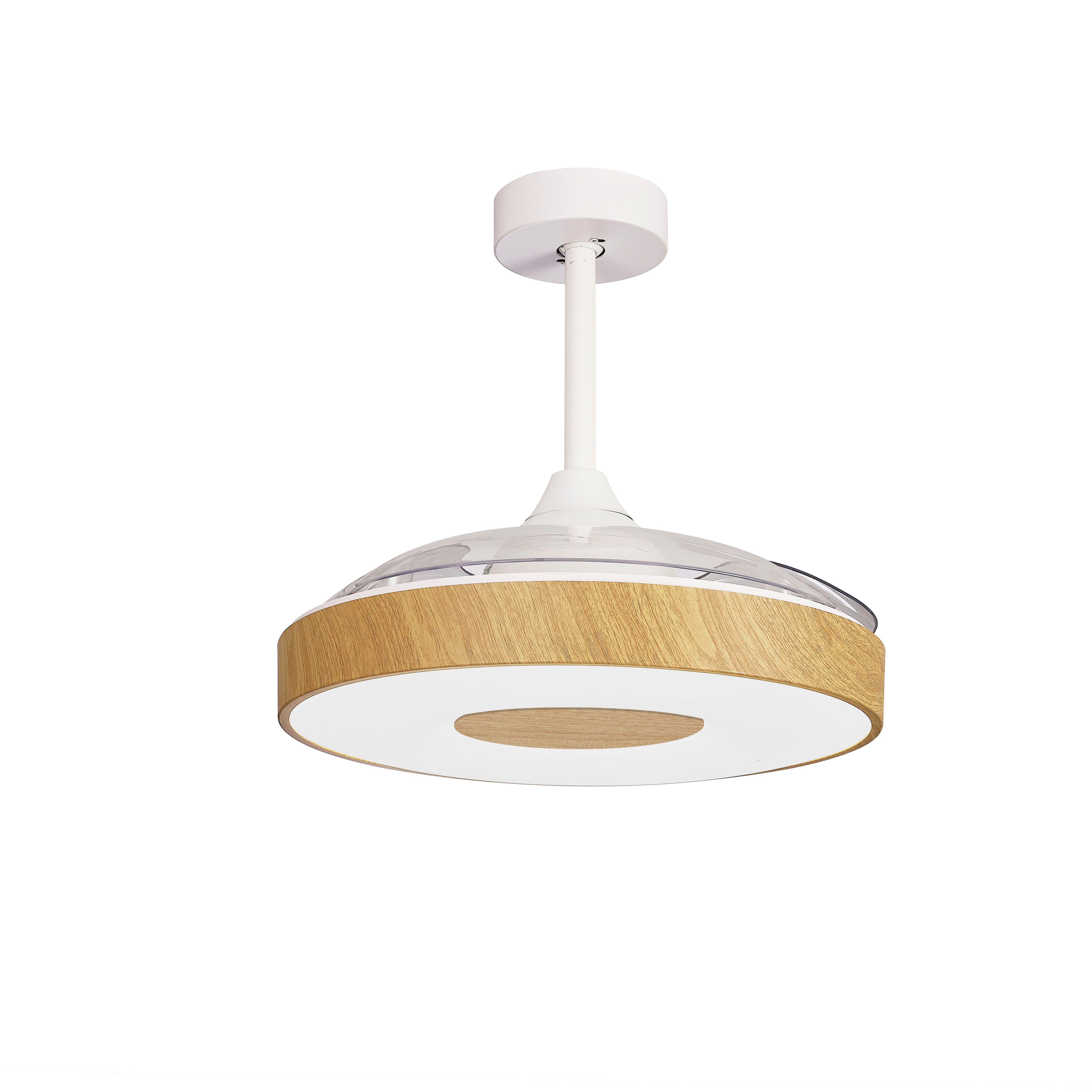 Ventilador de techo con luz silencioso DC 30W con mando ø106.2 cm Coin MANTRA marrón luz CCT 3 aspas retráctiles tipo lámpara| 8 velocidades| modo verano/invierno| brisa| recomendado de 13 a 20m² - 2