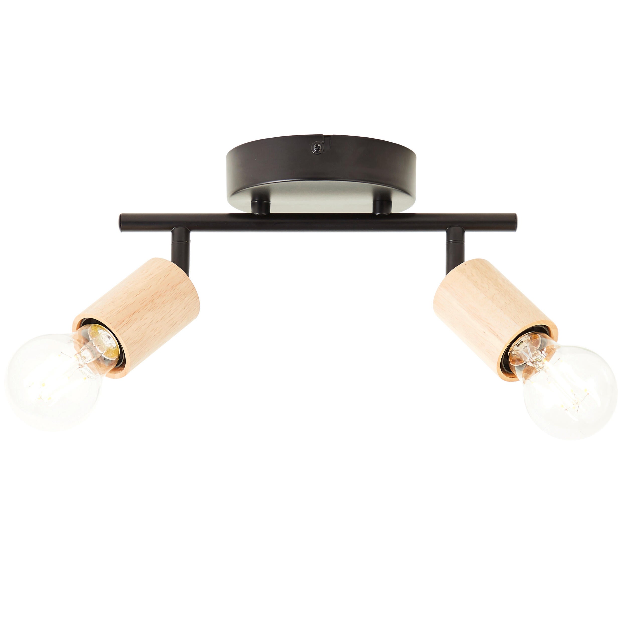 Barra Lina Inspire 2 luces E27 Madera - 5