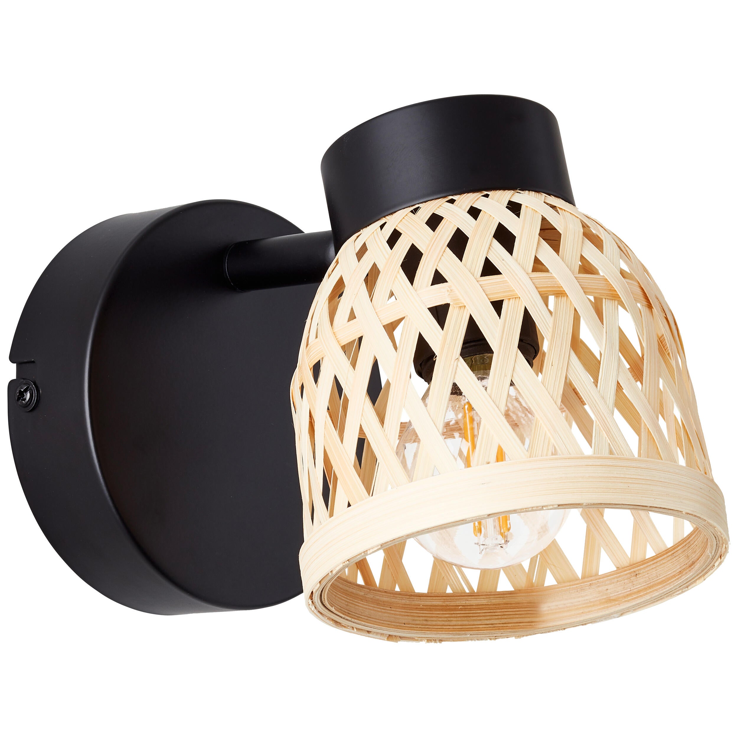 Foco decorativo NINON 1 luz E14 bamboo preto inspire - 29
