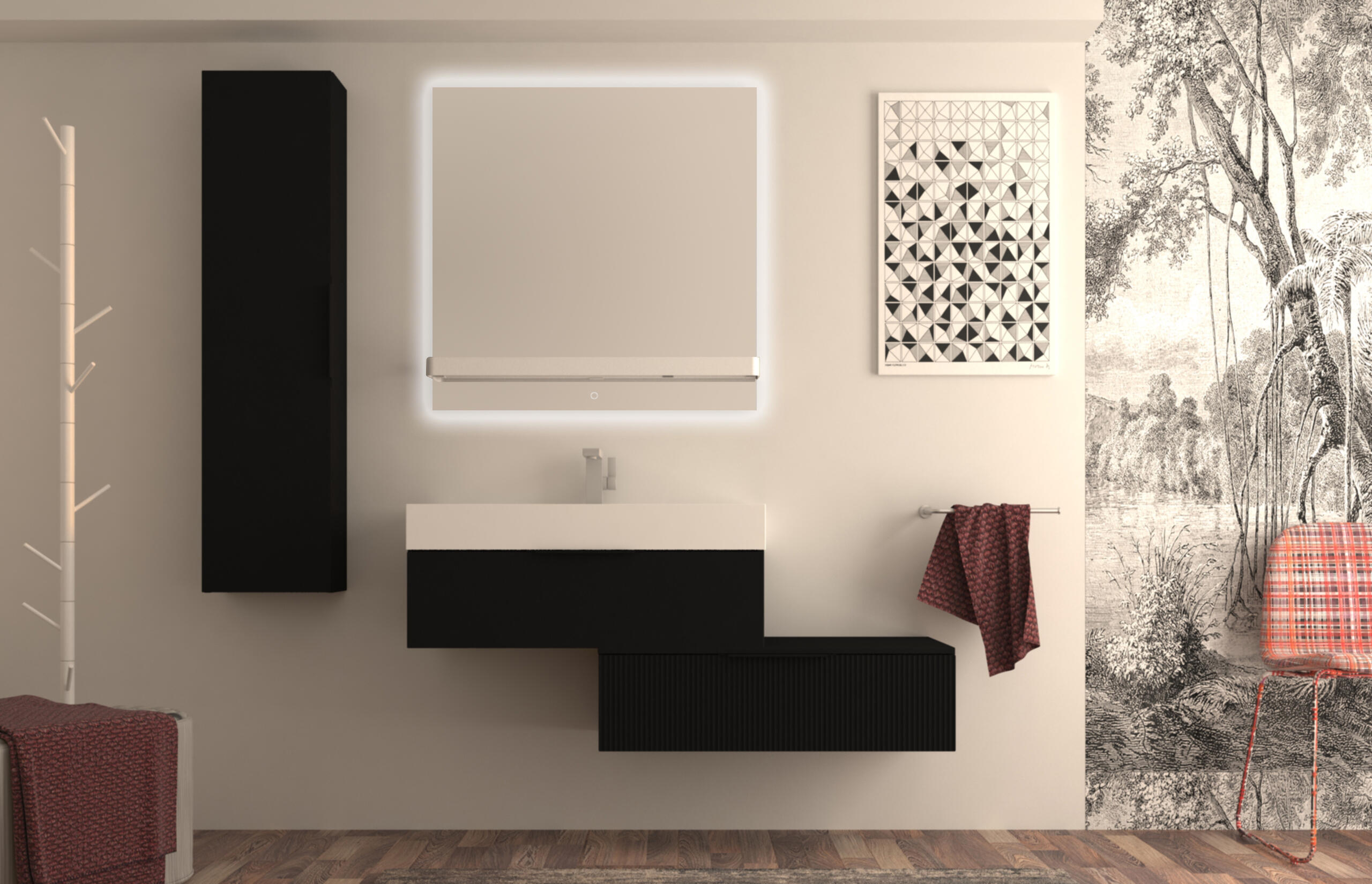 Lavabo a incasso rettangolare Modula H 11.5 cm in resina bianco - 10