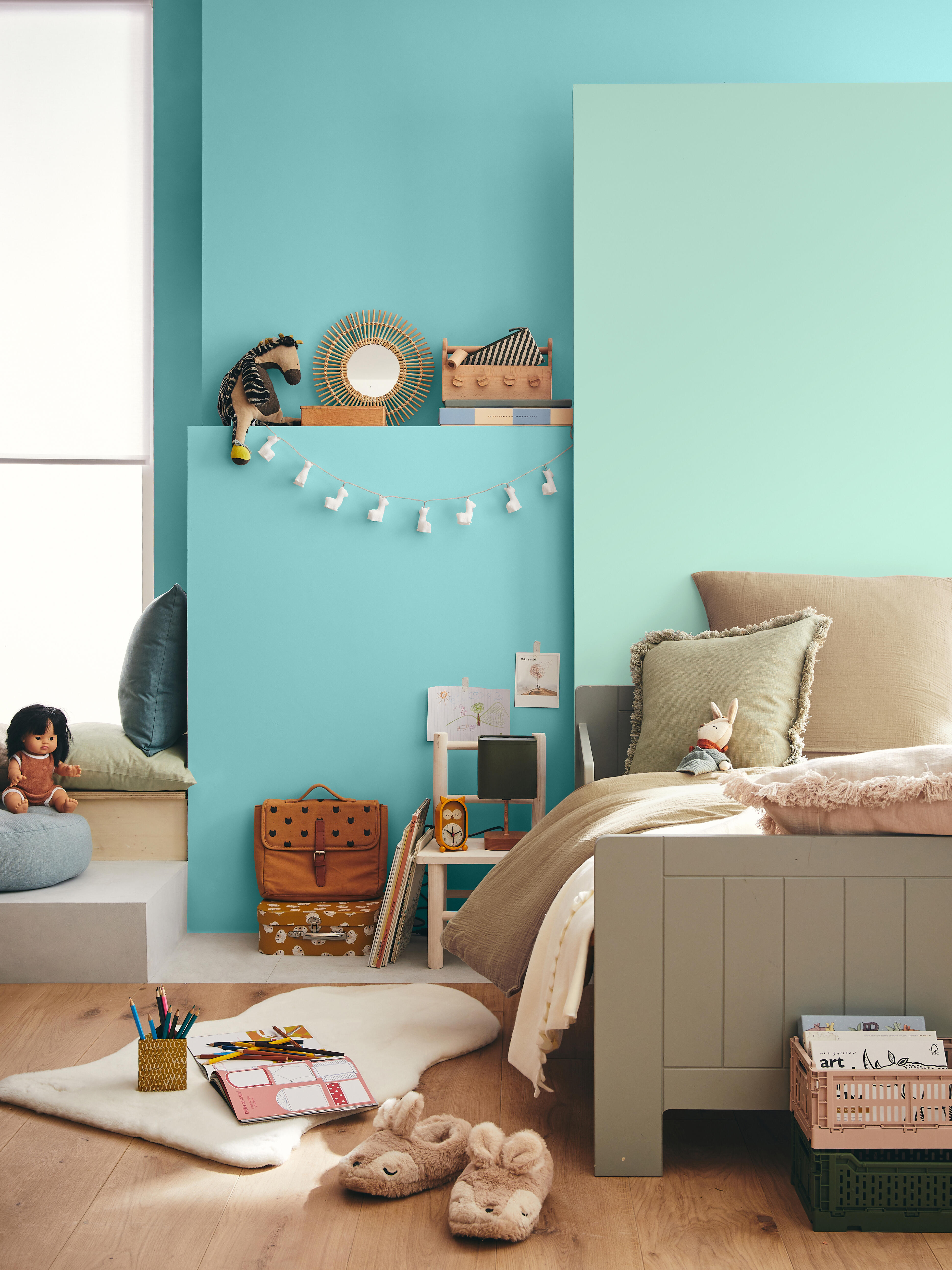 Pittura per interni per parete e soffitto lavabile, LUXENS murale blu miami 6 opaco, 2.5 L - 4