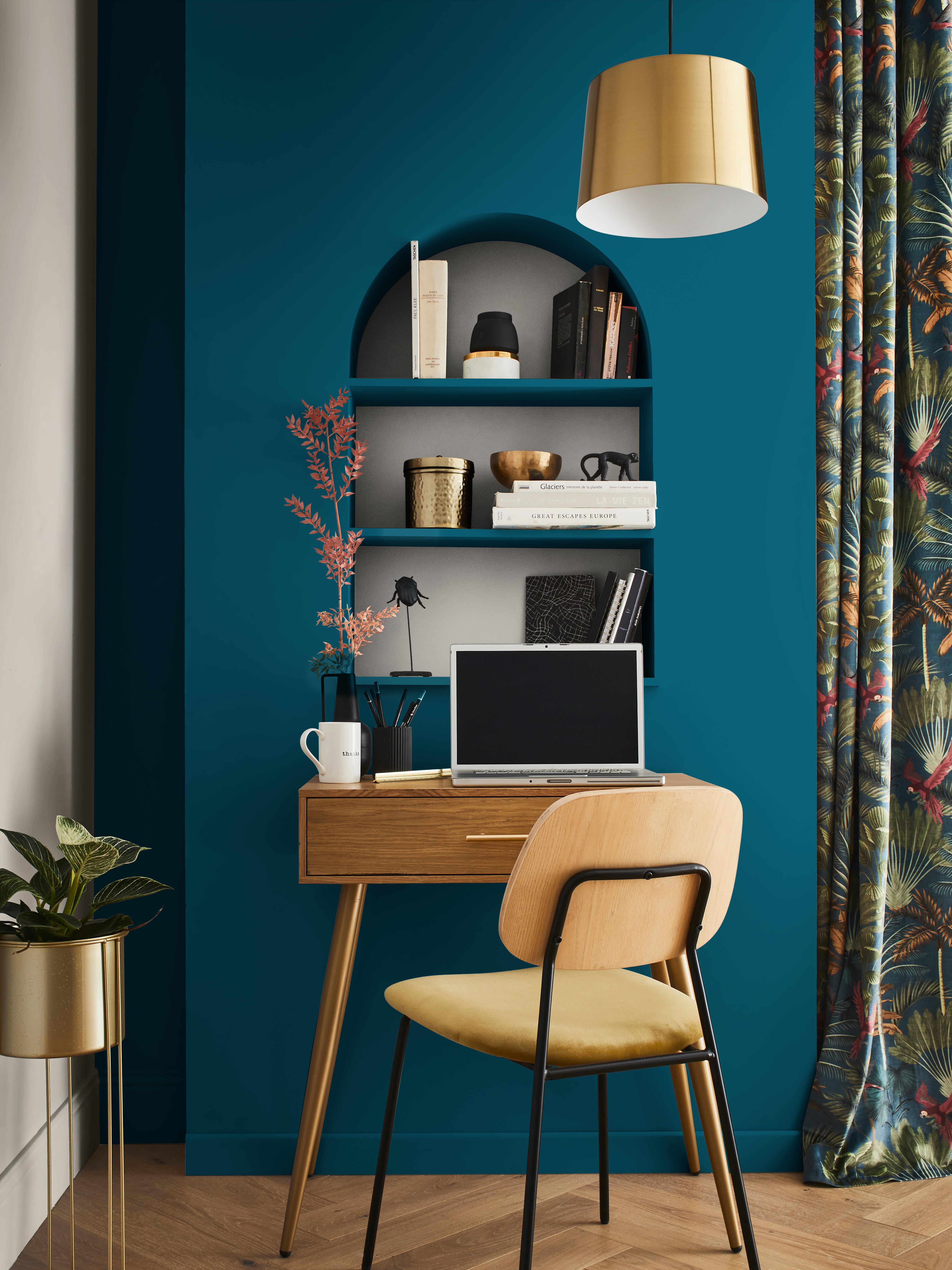 Pittura per interni per parete e soffitto lavabile, LUXENS murale blu miami 1 opaco, 2.5 L - 4