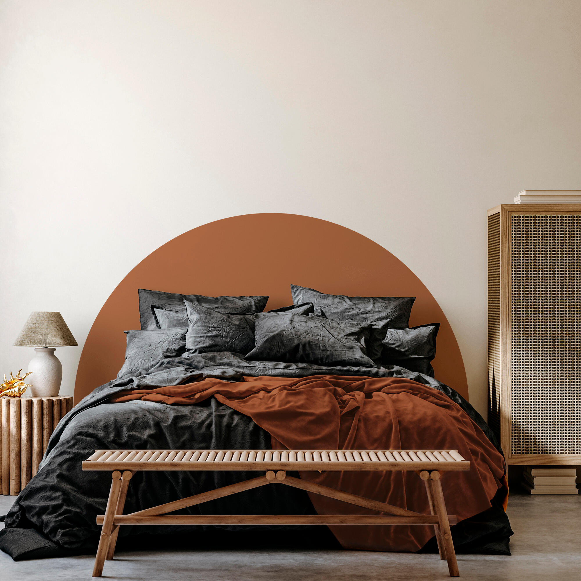 Arco pintado autoadhesivo rojo brick 200x132cm