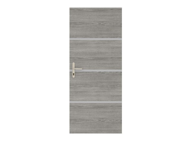 Kit de Rénovation de Porte - NORDLINGER PRO - 4 Feuilles 85 x 50 cm & 3 Profils Noirs 85 x 2 cm - Chêne Naturel - Bricolage