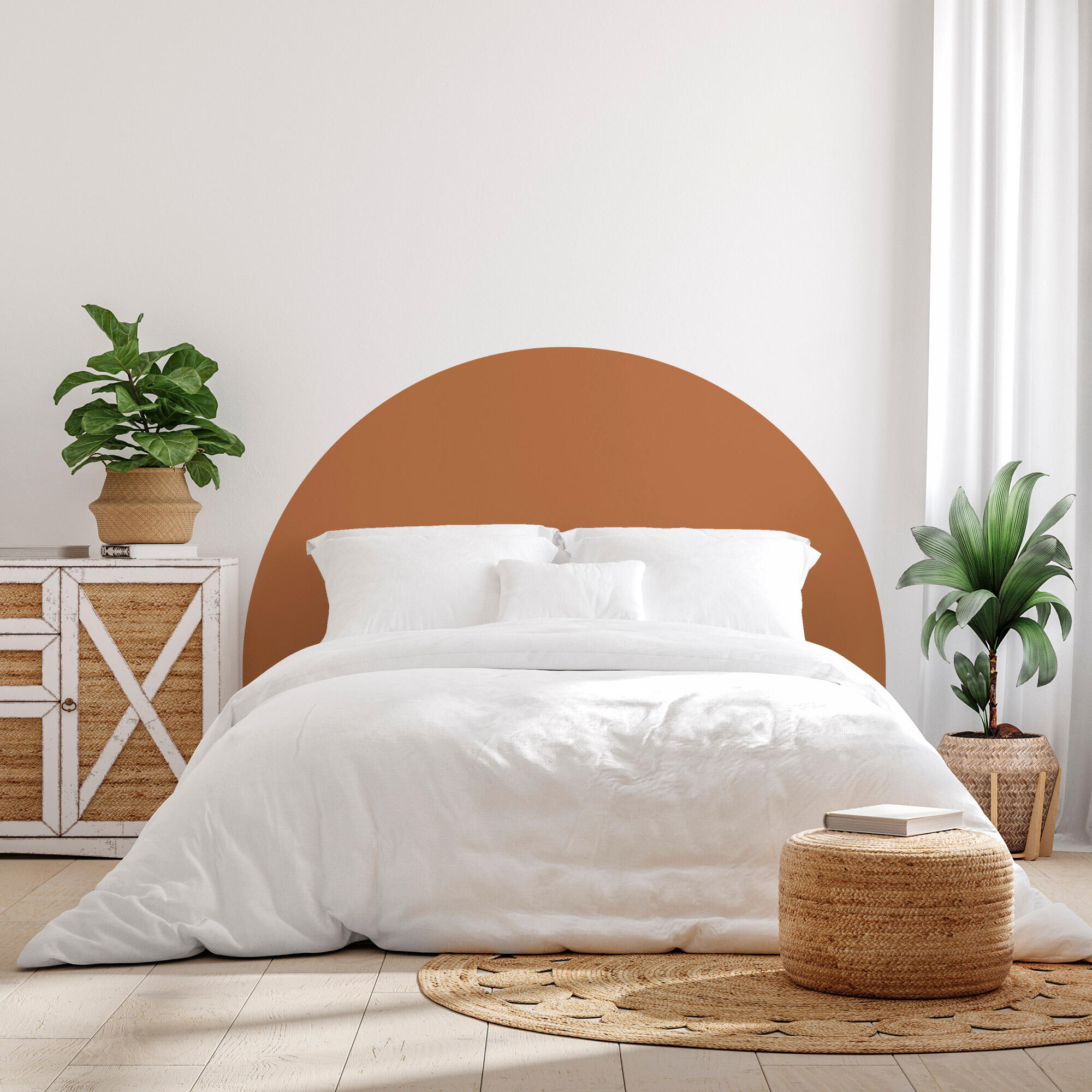 Arco pintado autoadhesivo rojo brick 170x132cm