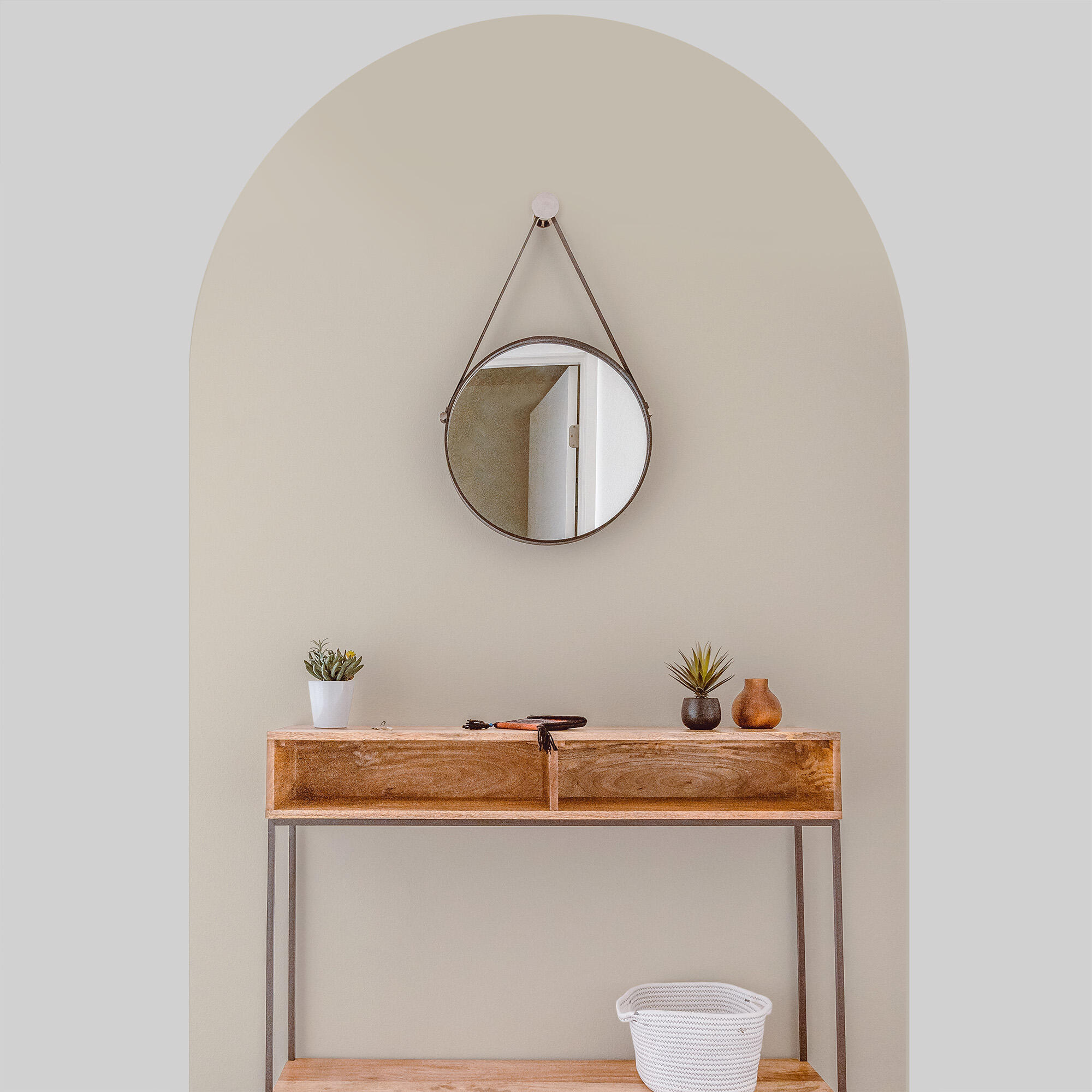 Arco pintado autoadhesivo beige 132x200cm