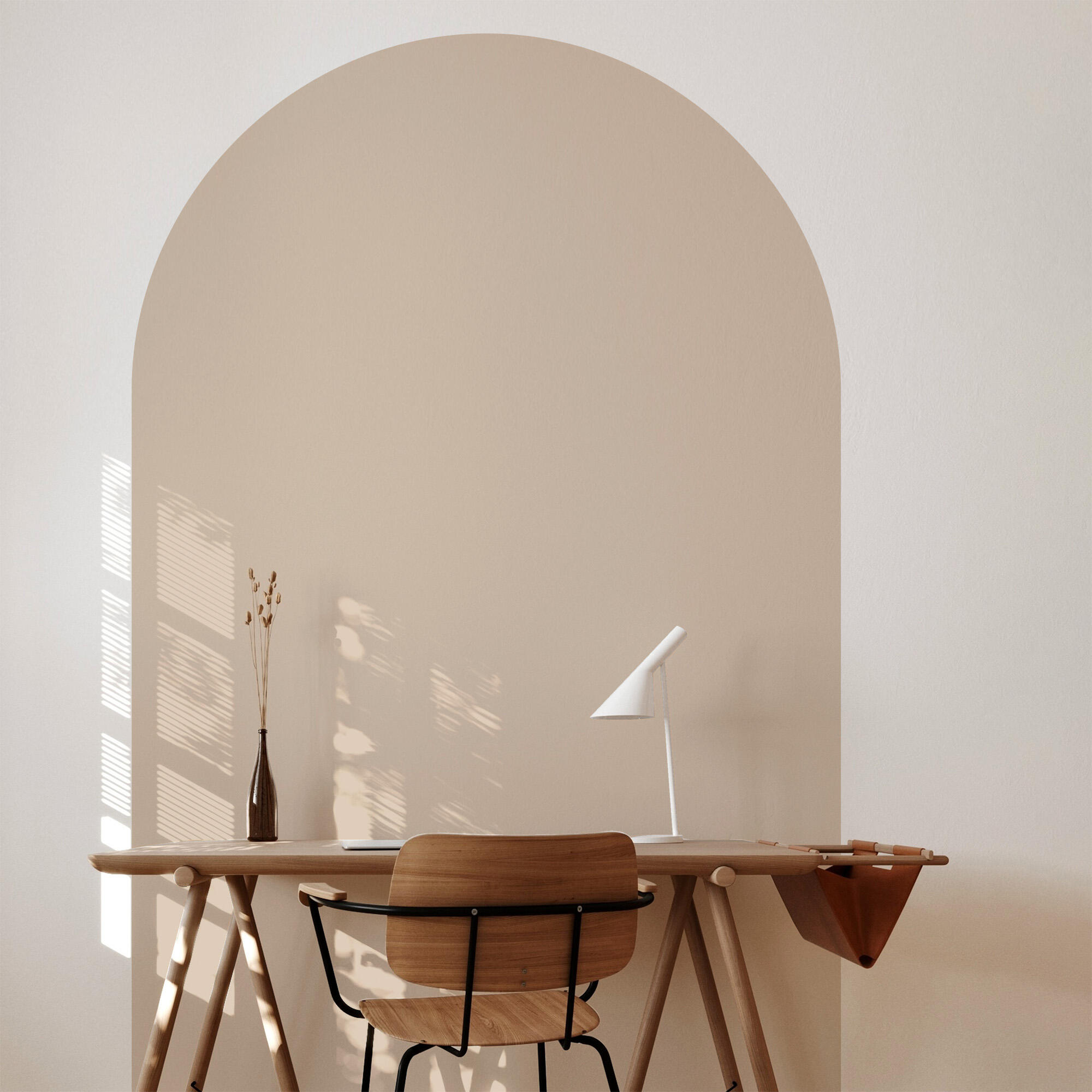 Arco pintado autoadhesivo beige 132x170cm