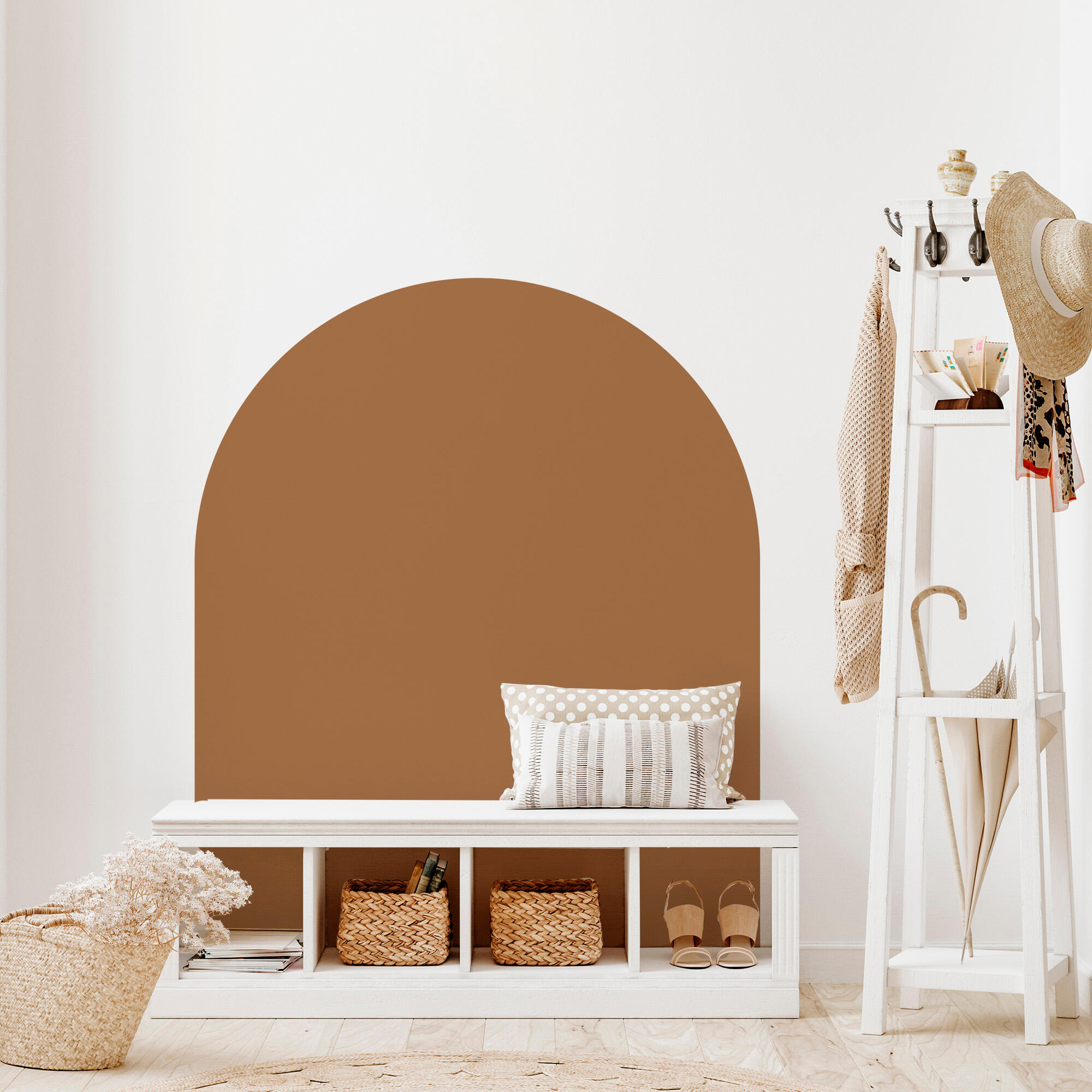 Arco pintado autoadhesivo rojo brick 110x132cm