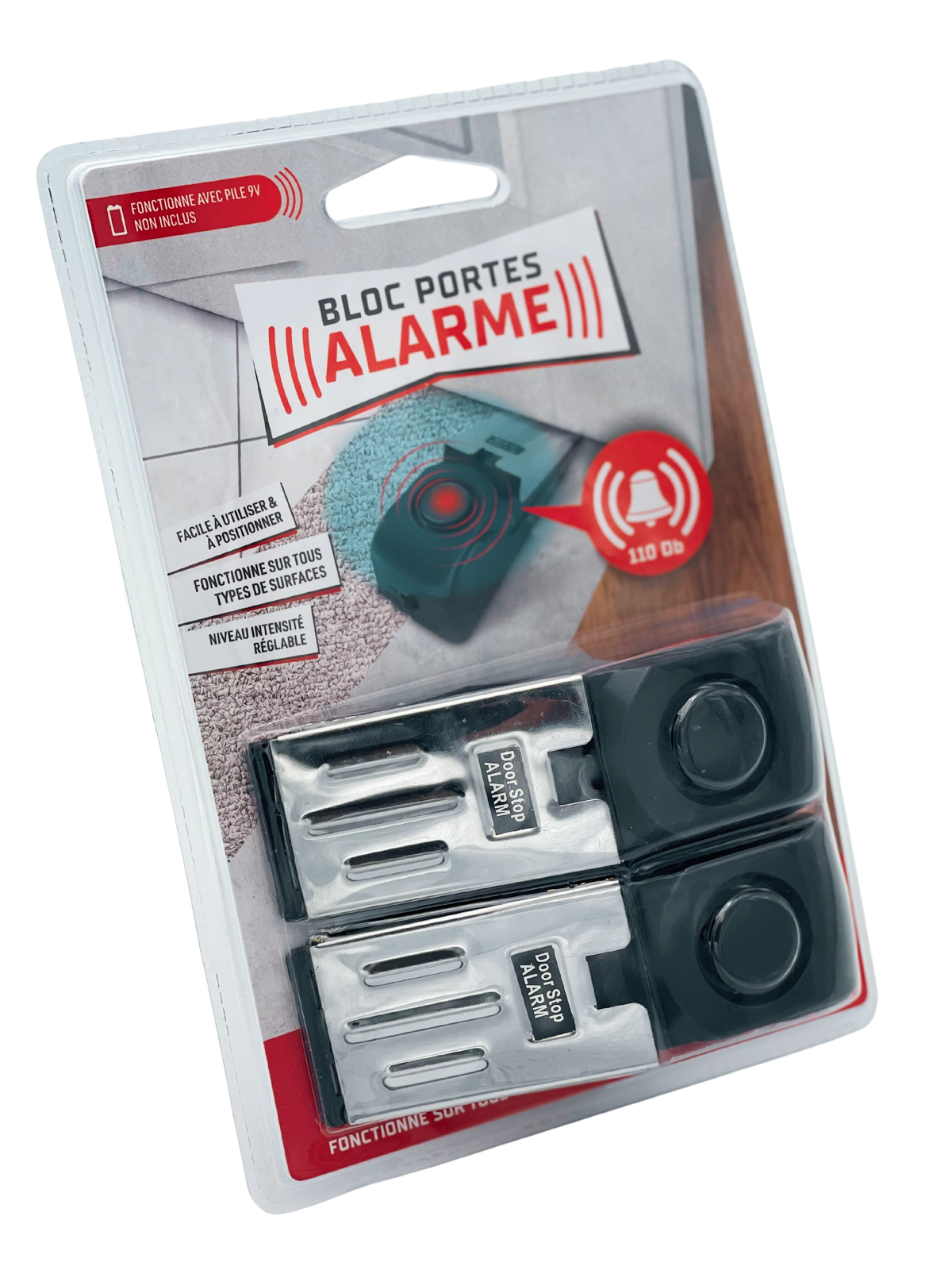 2 cales portes avec alarme VENTEO H.14 cm x 4.5 cm x 4 cm - 4