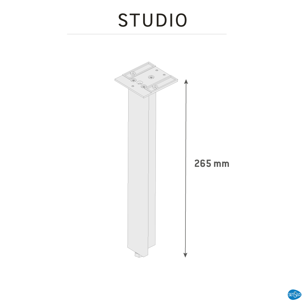Pied ajustable SENSEA Studio noir anodisé - 8