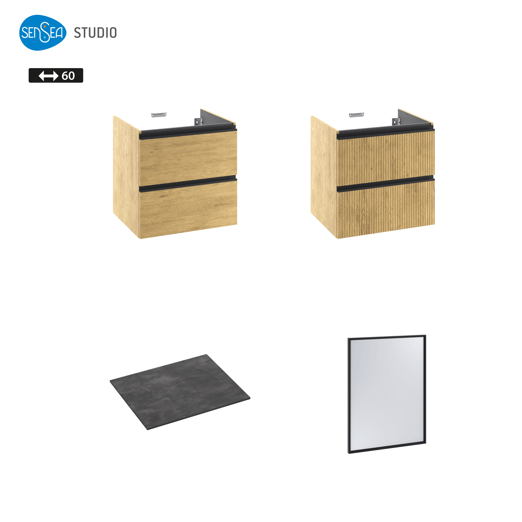 Lustro bez oświetlenia Studio 60 x 80 Sensea - 17