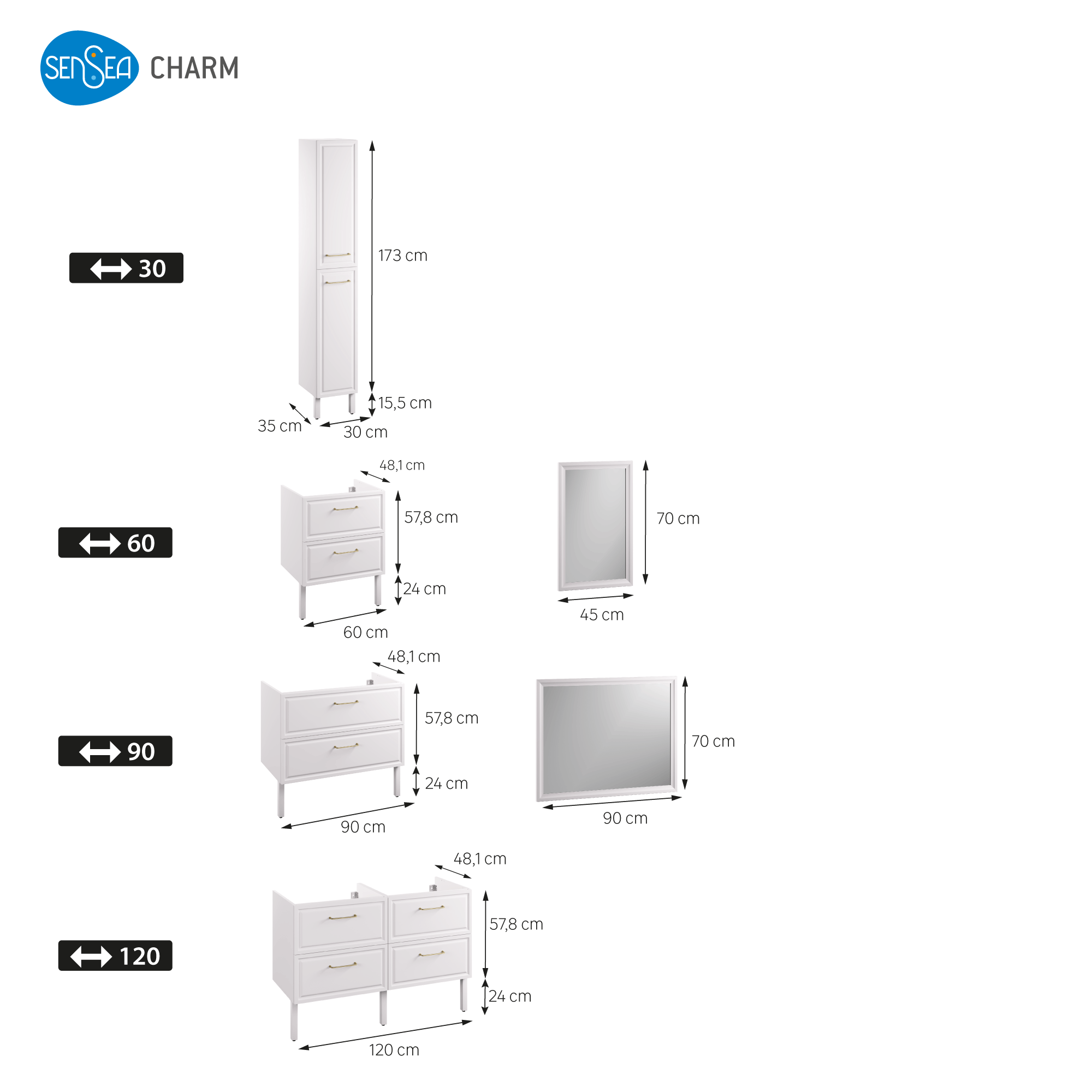 Miroir encadré l.45 x H.70 cm, SENSEA Charm - 6