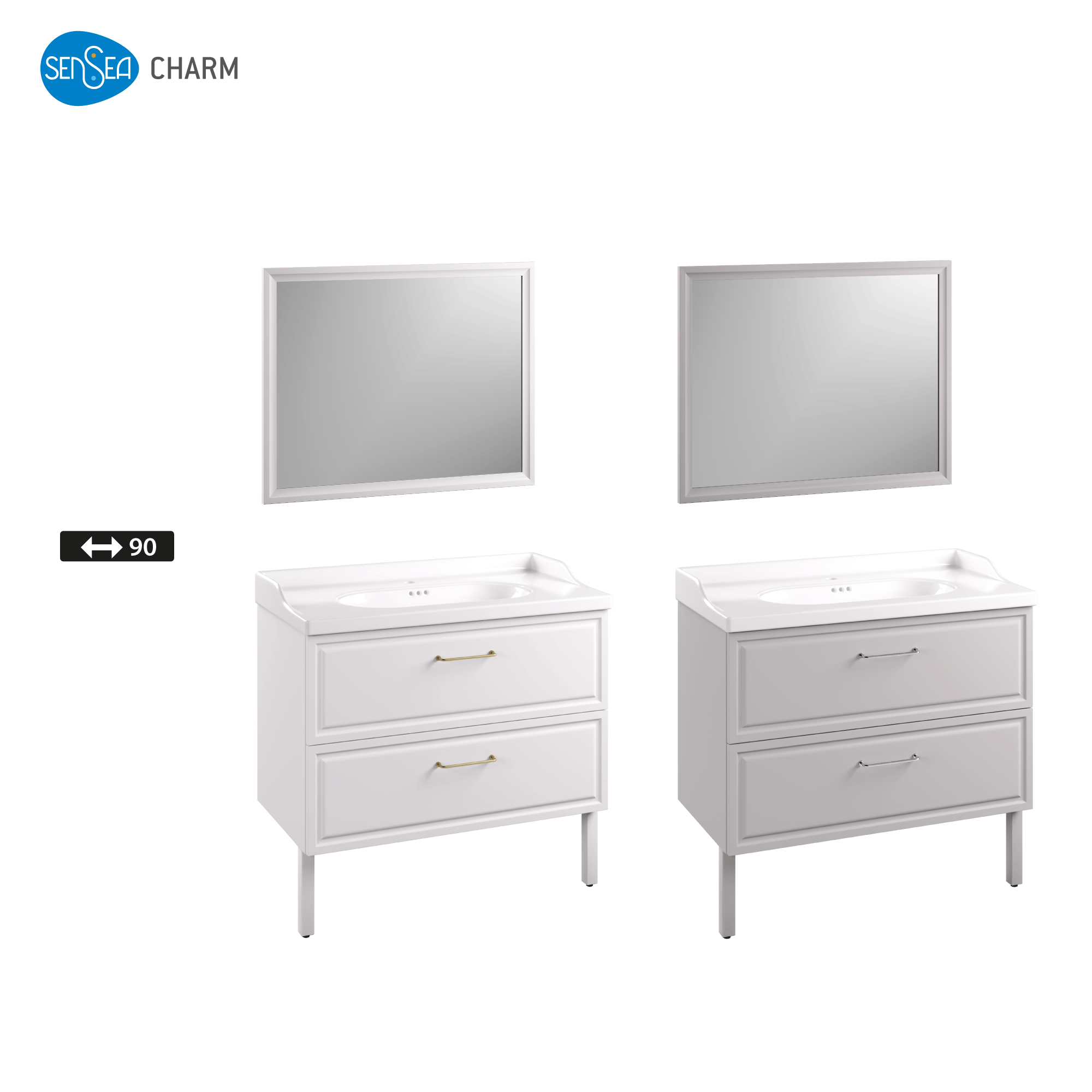 Umywalka meblowa Charm 91 x 49 Sensea - 24