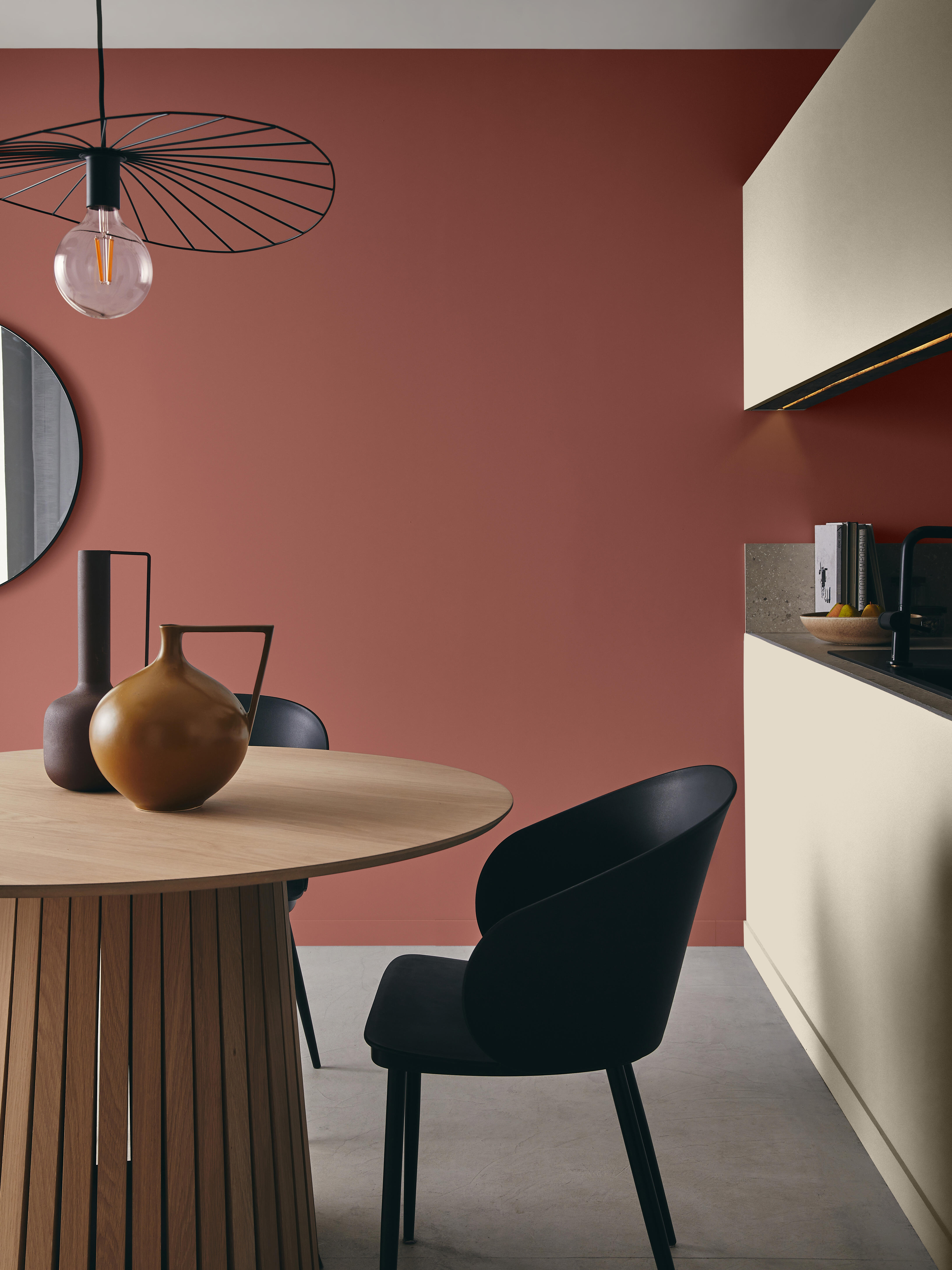 Pittura per interni per parete e soffitto super lavabile, LUXENS monomano marrone havana 3 opaco, 2.5 L - 2