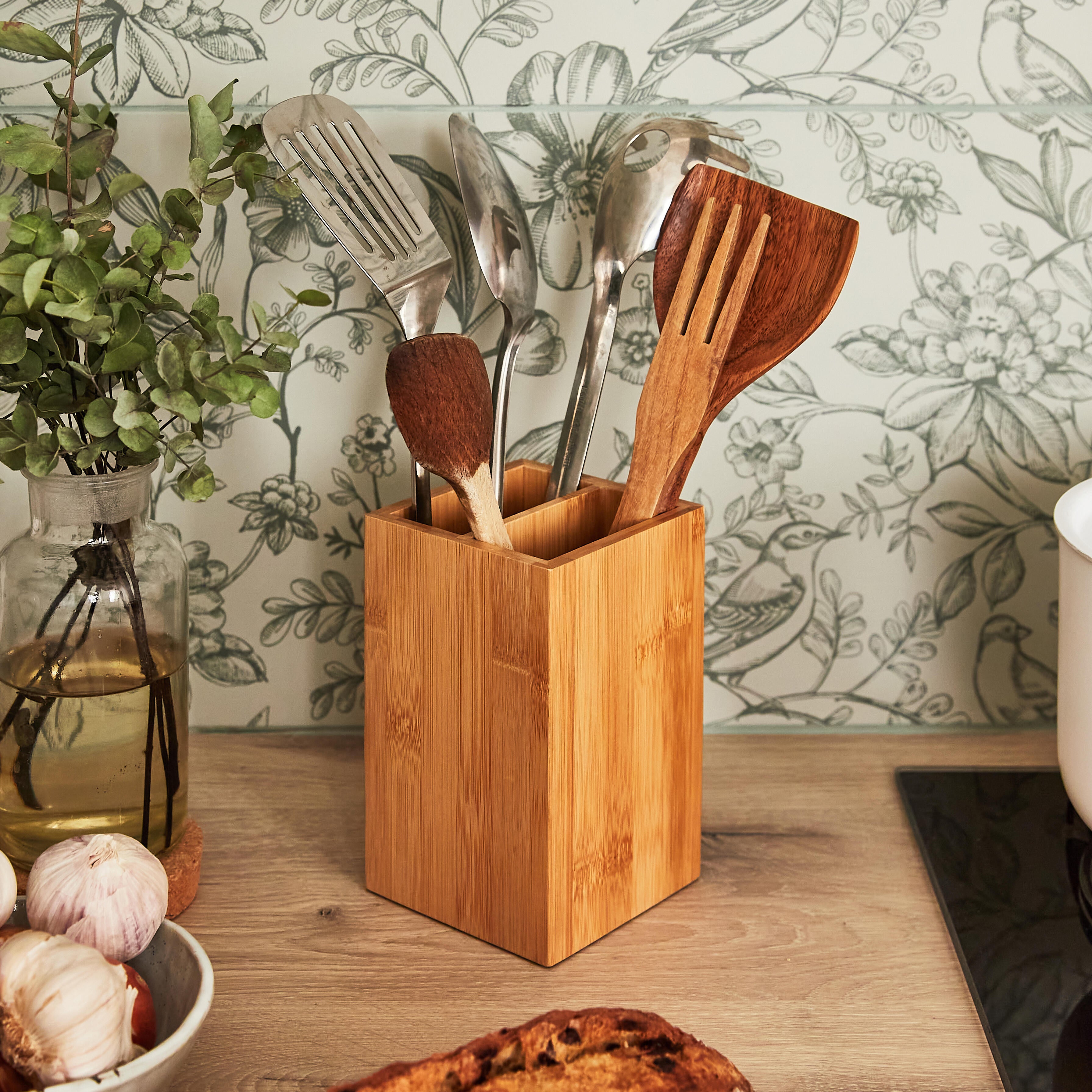 Porte-ustensiles bambou DELINIA L.10.3 x H.16 cm - 2