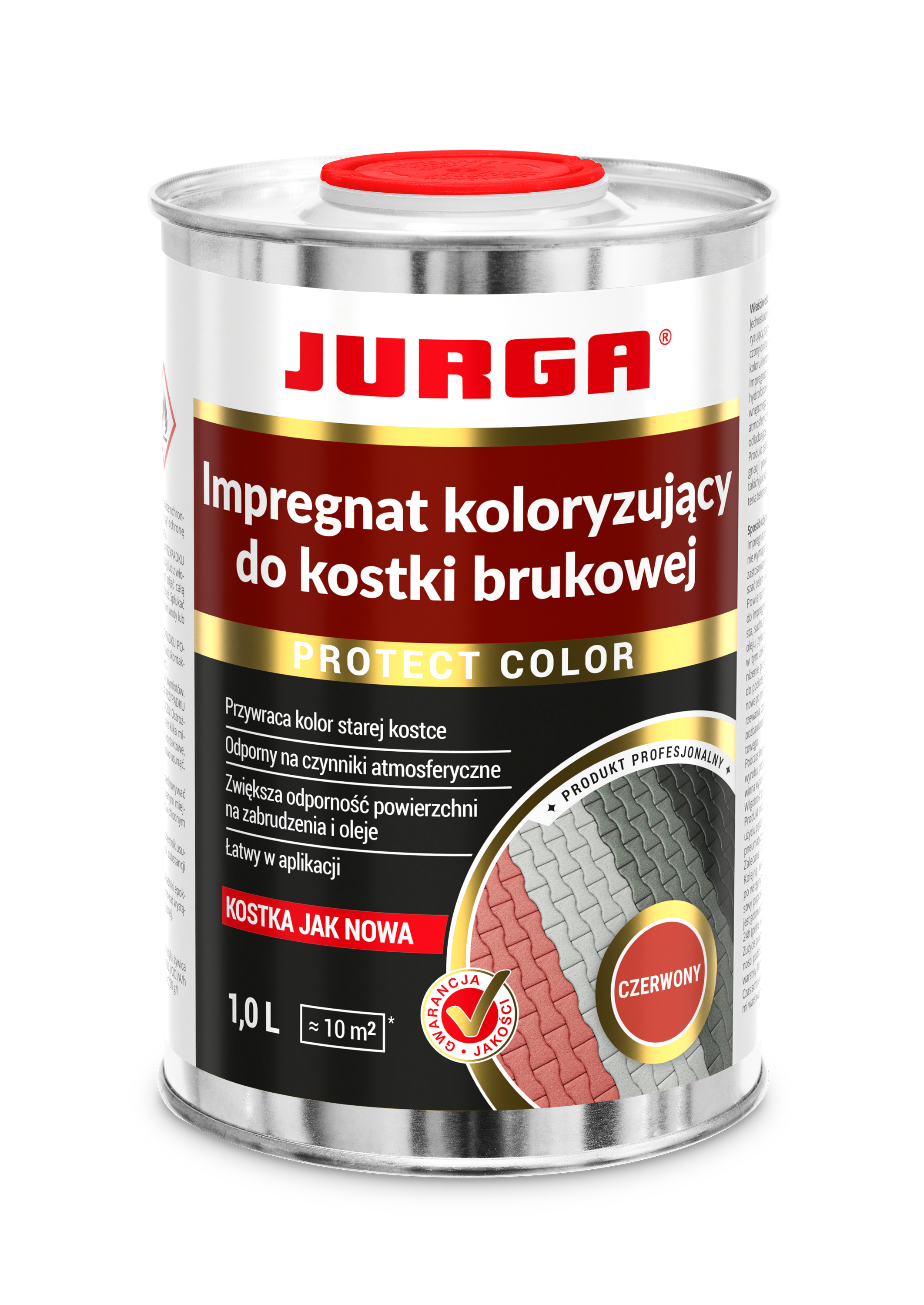 Imprenat do kostki brukowej Protect Color czerwony 1 l Jurga
