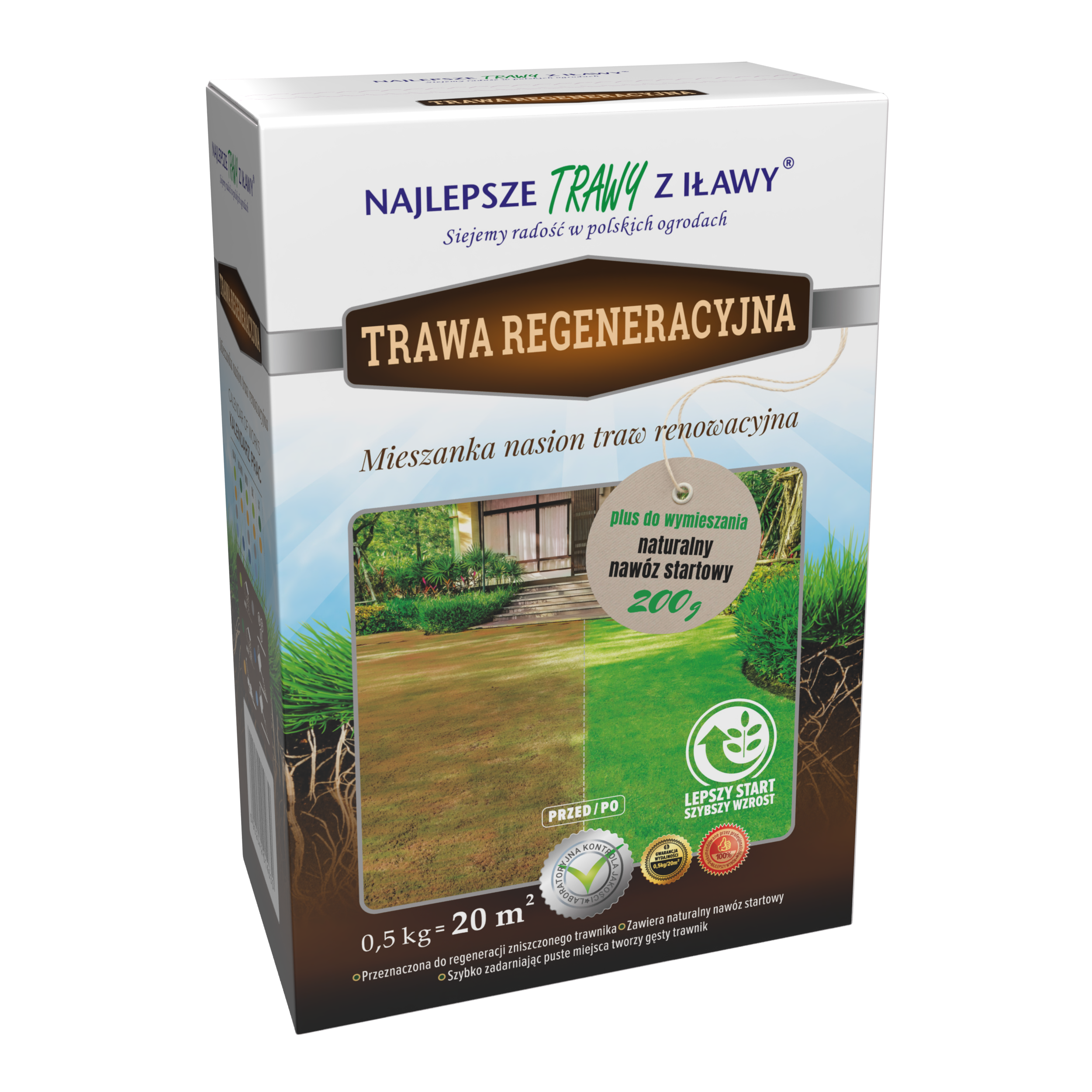 Nasiona trawy renowacyjnej 0.5kg Najlepsze trawy z Iławy