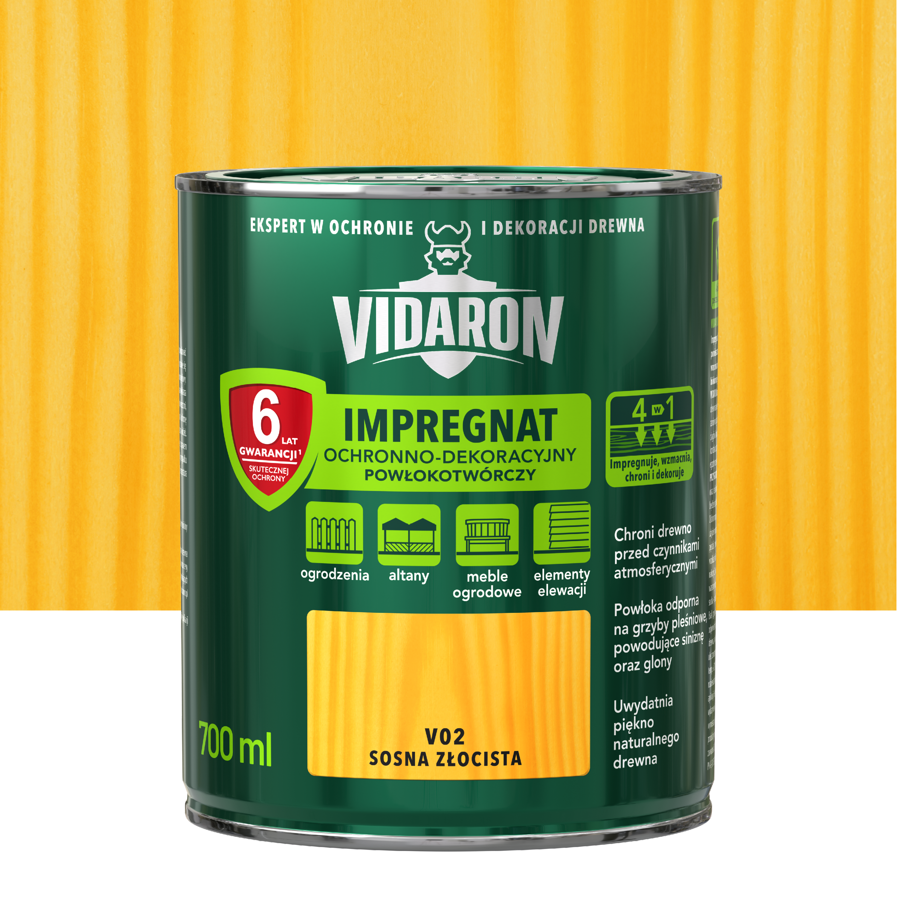 Impregnat do drewna Sosna Złocista 0.7 l Vidaron