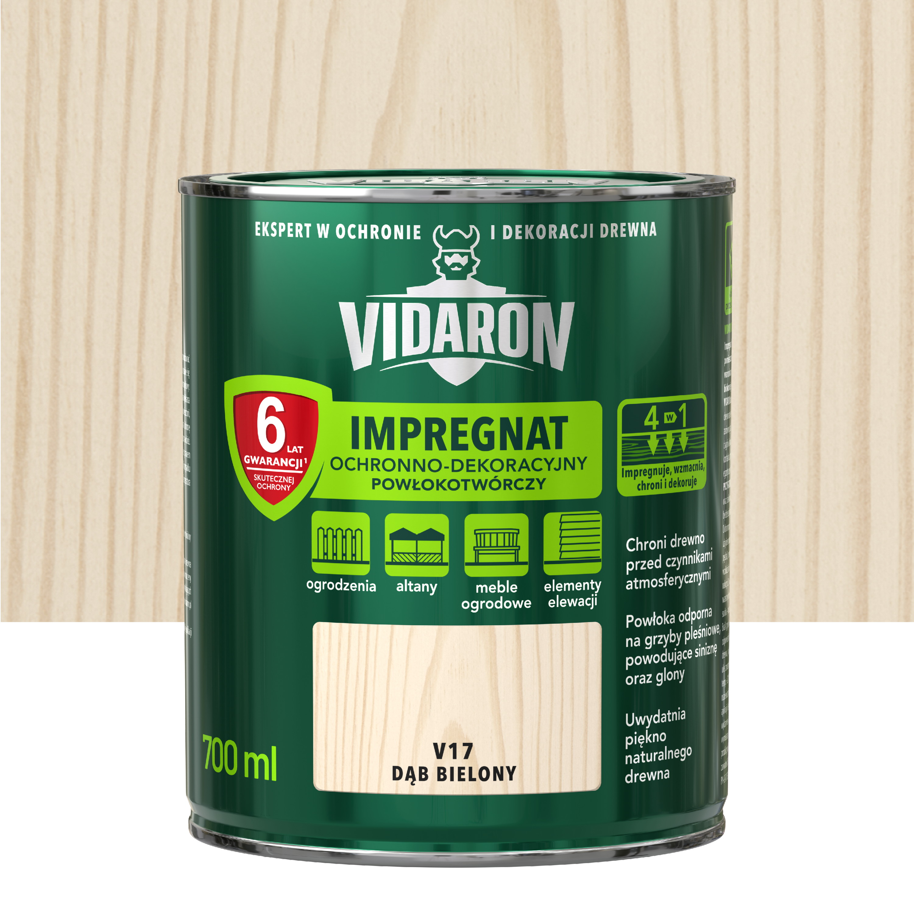 Impregnat do drewna Dąb Bielony 0.7 l Vidaron