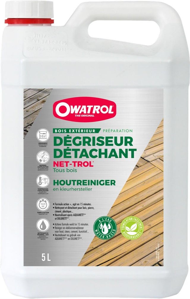 Dégriseur OWATROL Pour bois net trol 5 l, incolore